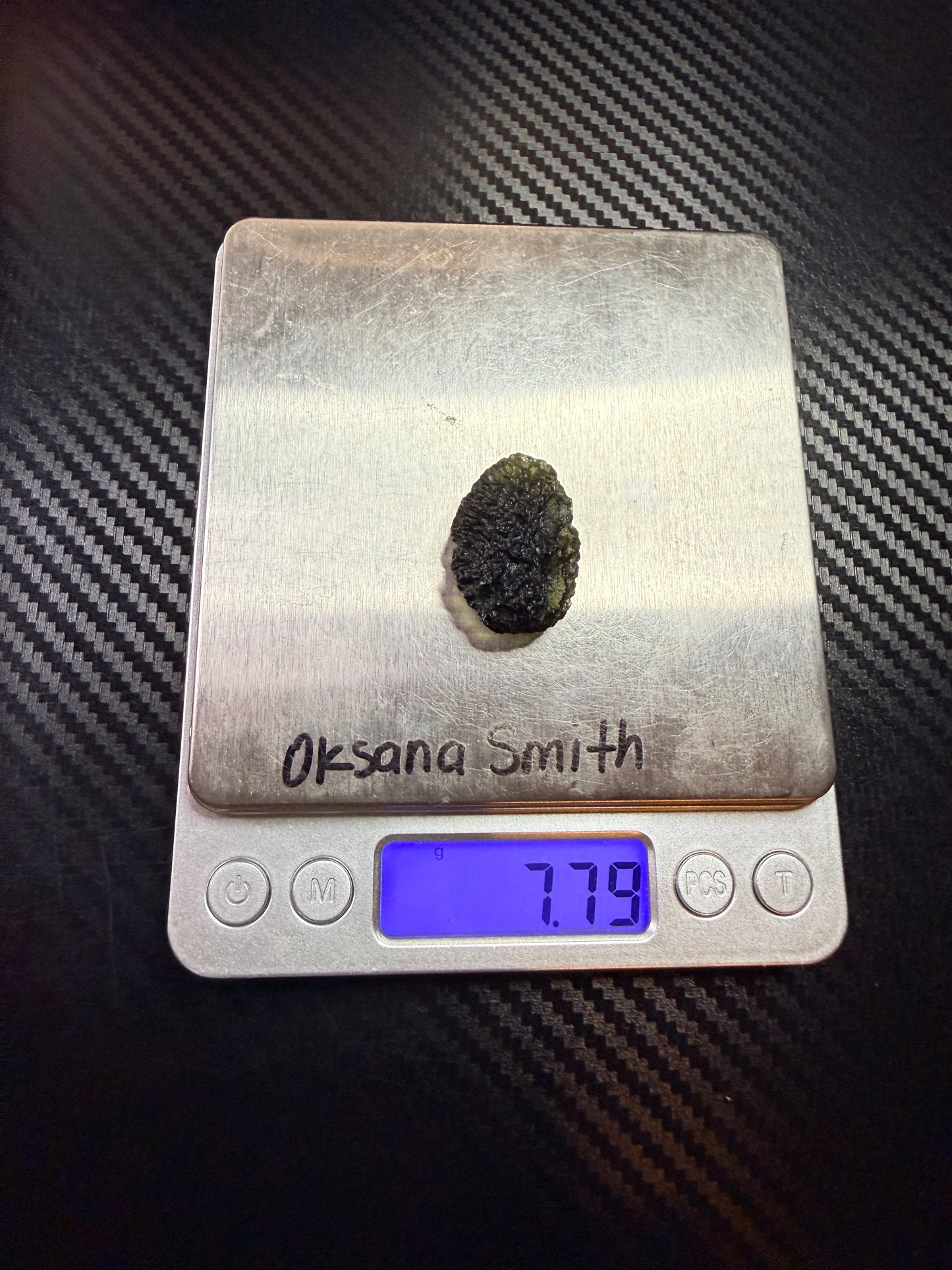 Moldavite Pendant In Sterling Silver