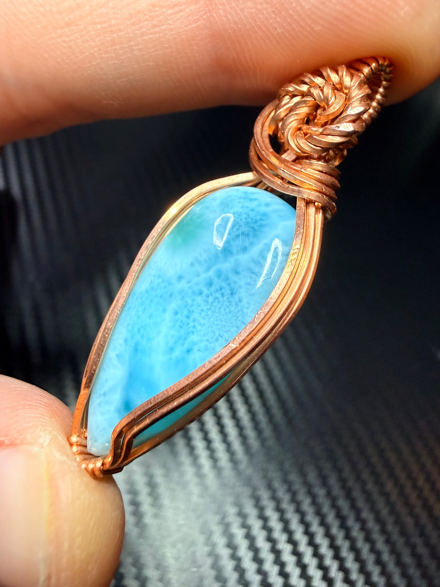 Larimar Pendant In Copper