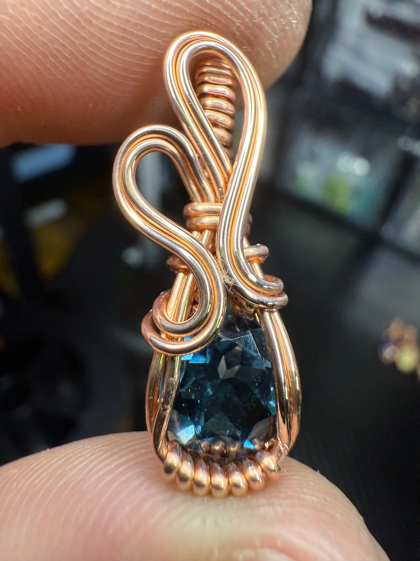 A1.) Christmas Special London Blue Topaz In Copper