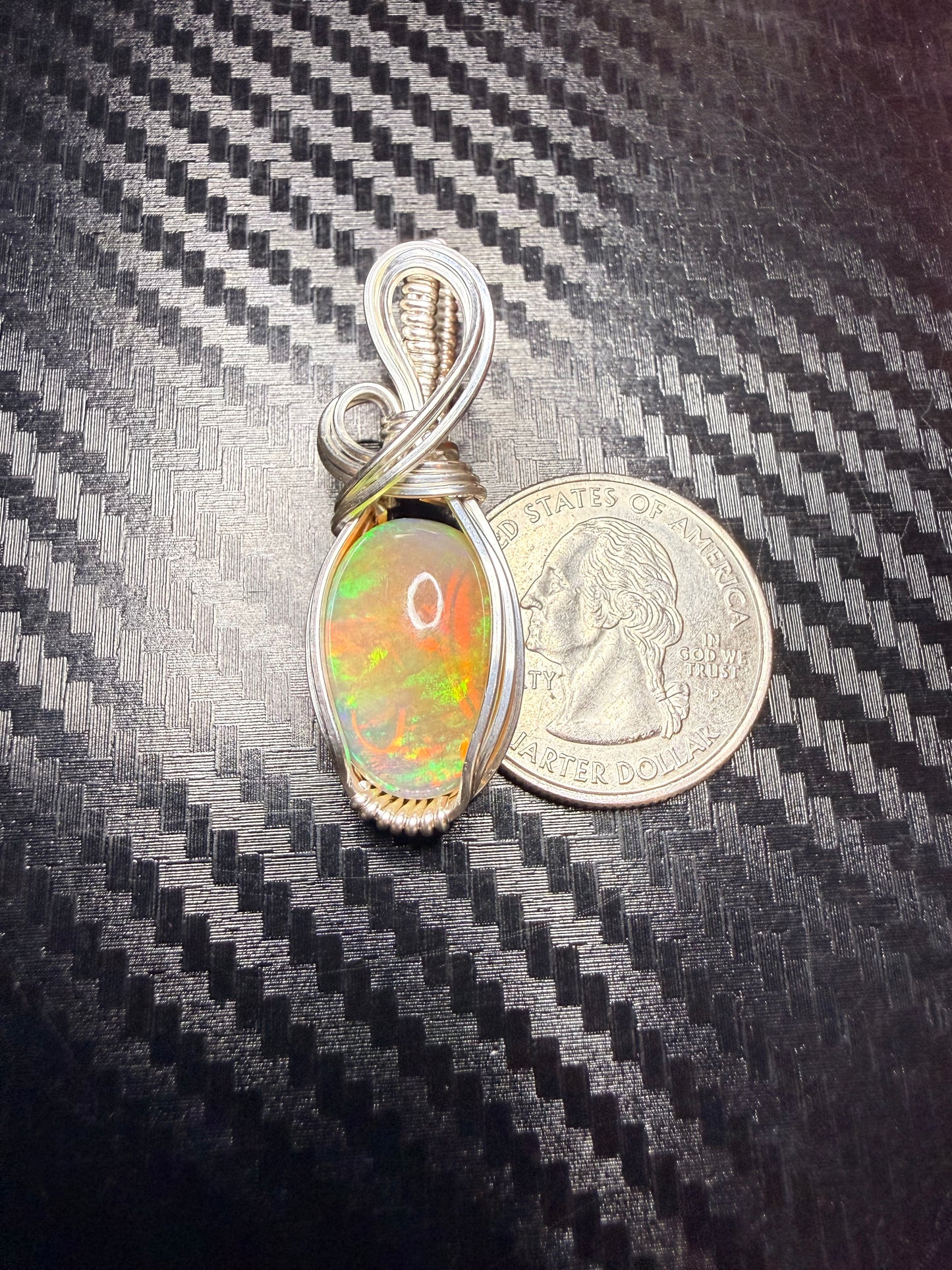 Ethiopian Welo Opal, Pendant In Sterling Silver