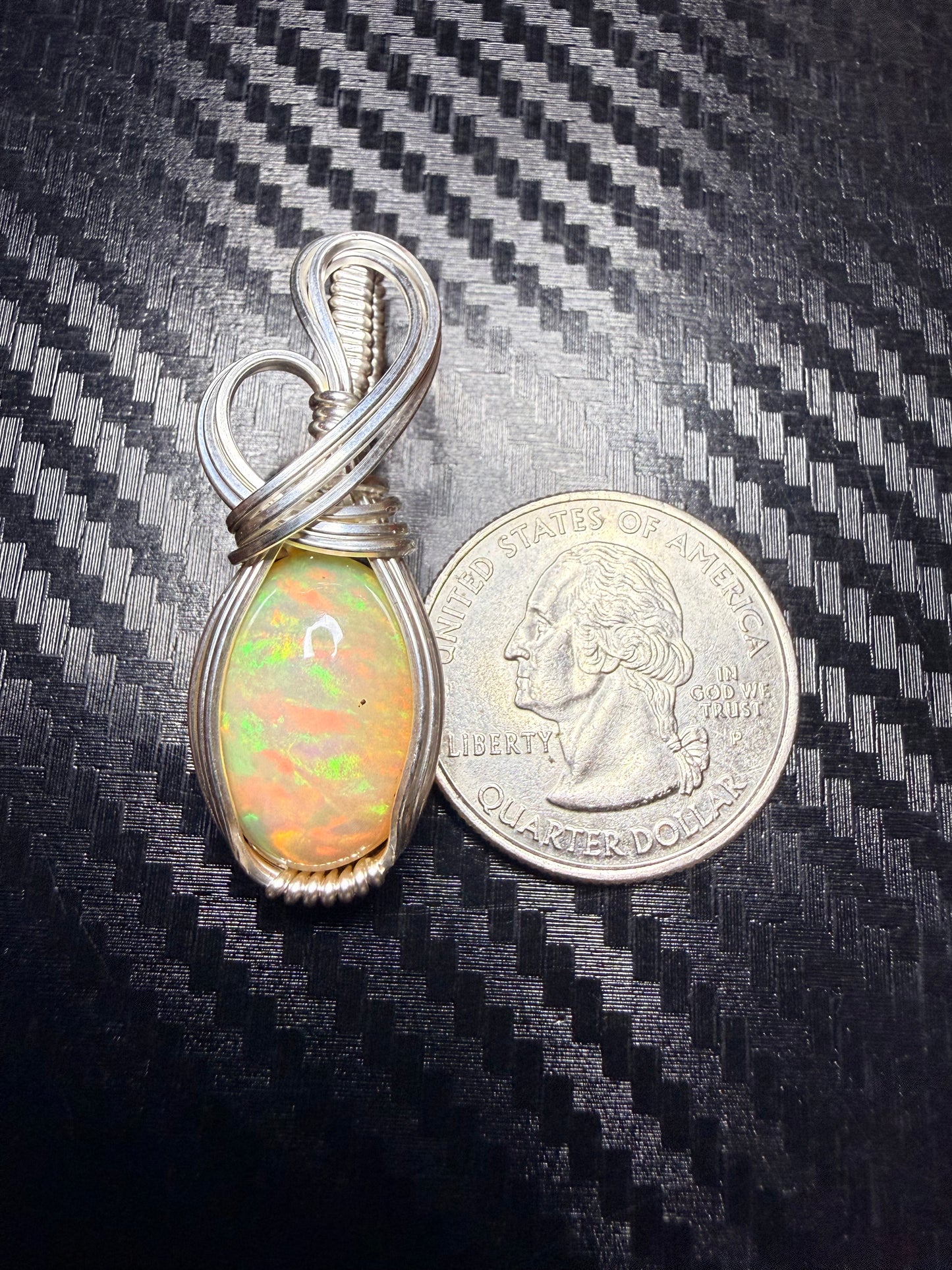 Ethiopian Welo Opal, Pendant In Sterling Silver