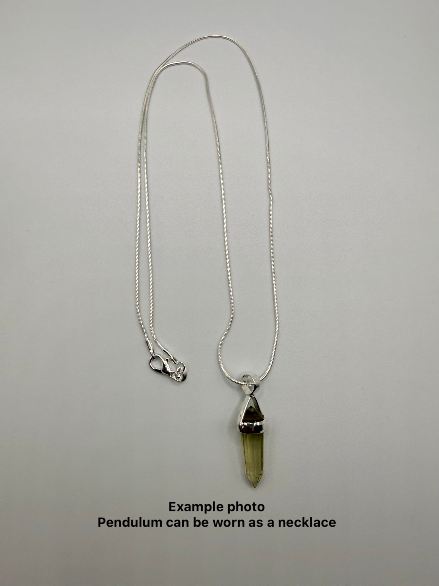 AAA Libyan Desert Glass Pendulum Pendant With Agni Manitite Bead In Sterling Silver 12.85 carats