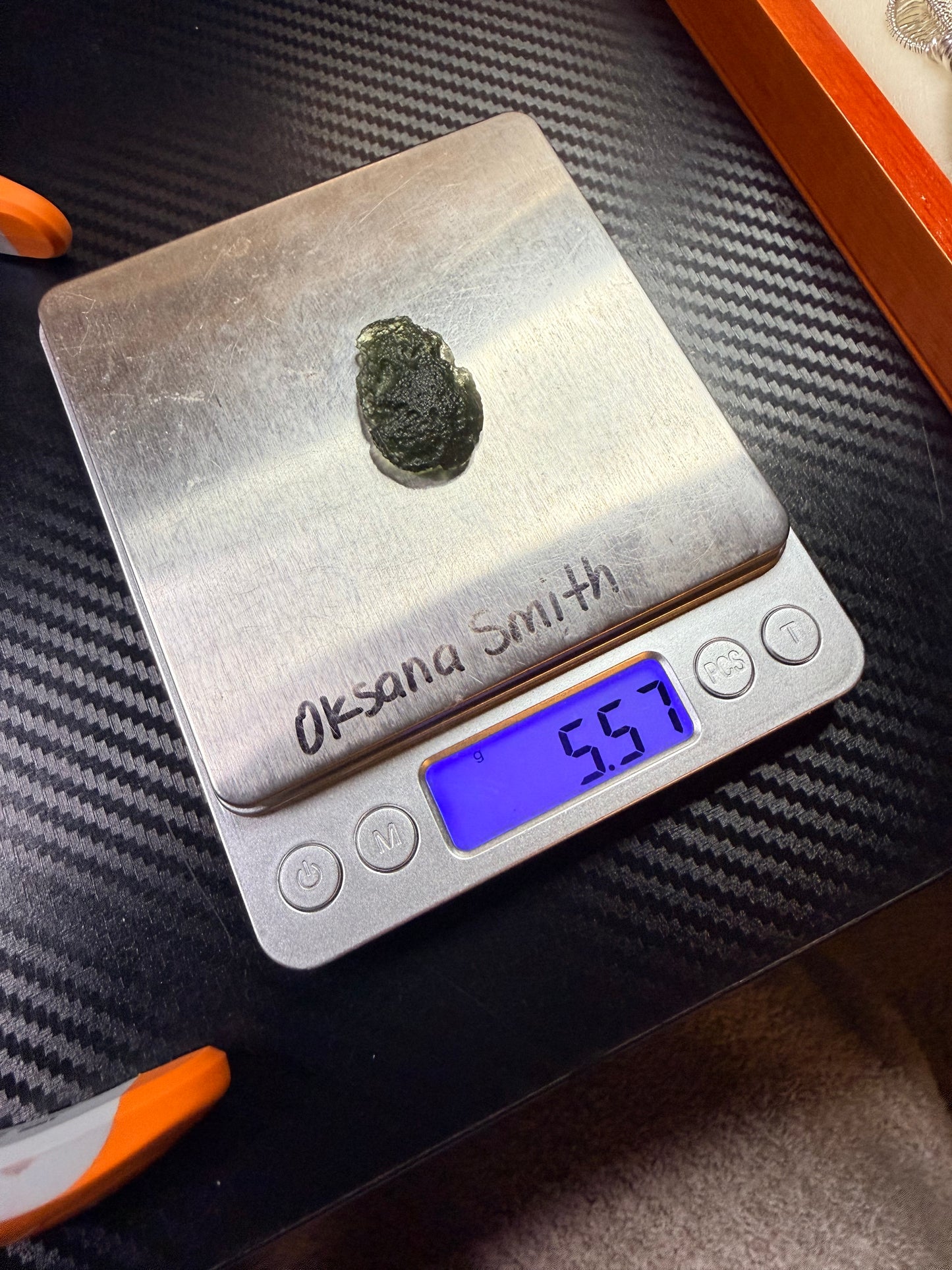 Moldavite Pendant In Sterling Silver