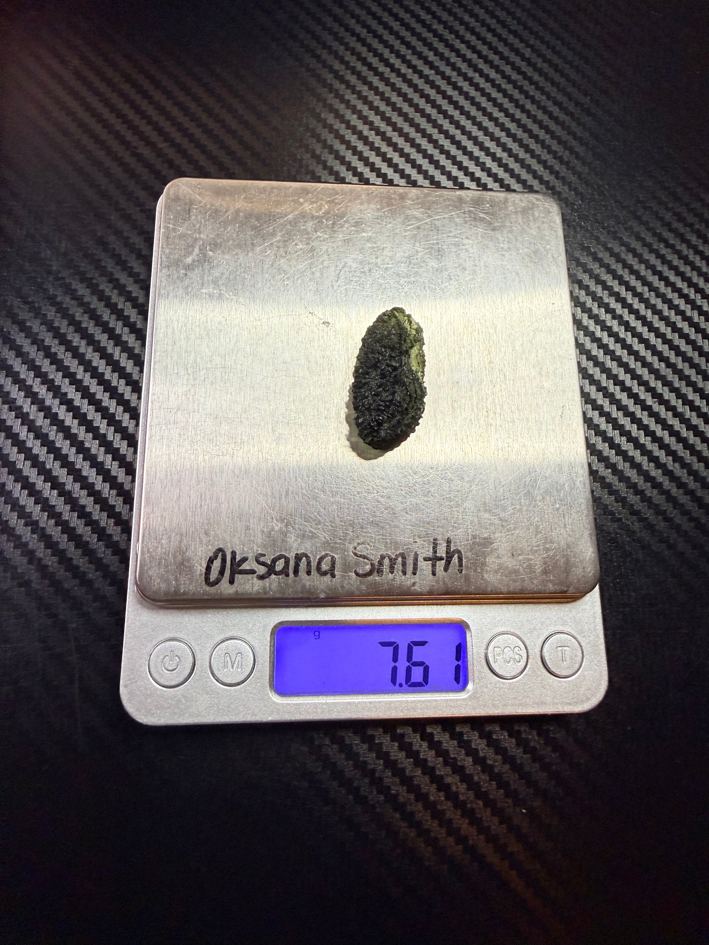 Moldavite Pendant In Sterling Silver