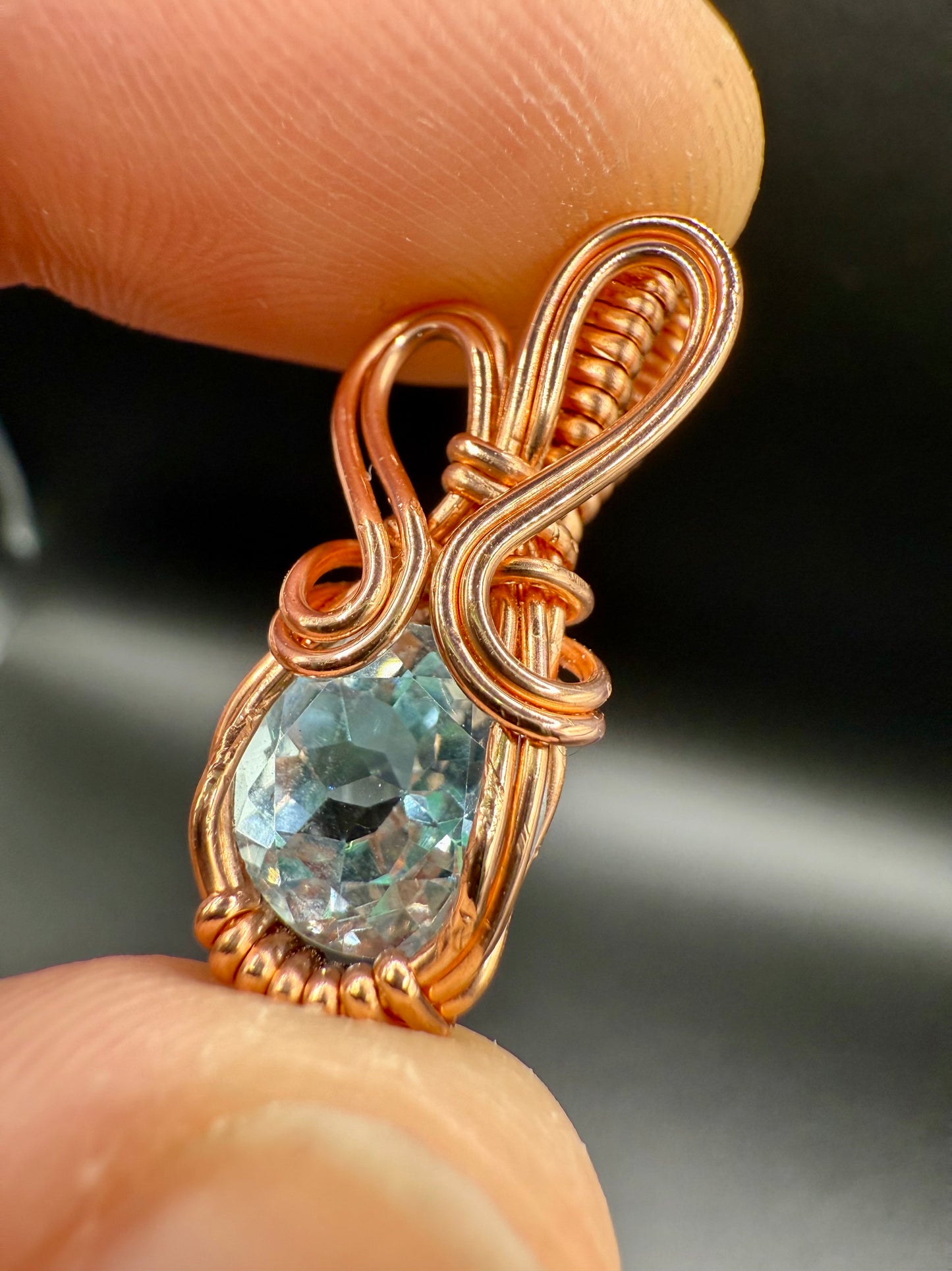 A1.) Christmas Special Sky Blue Topaz In Copper