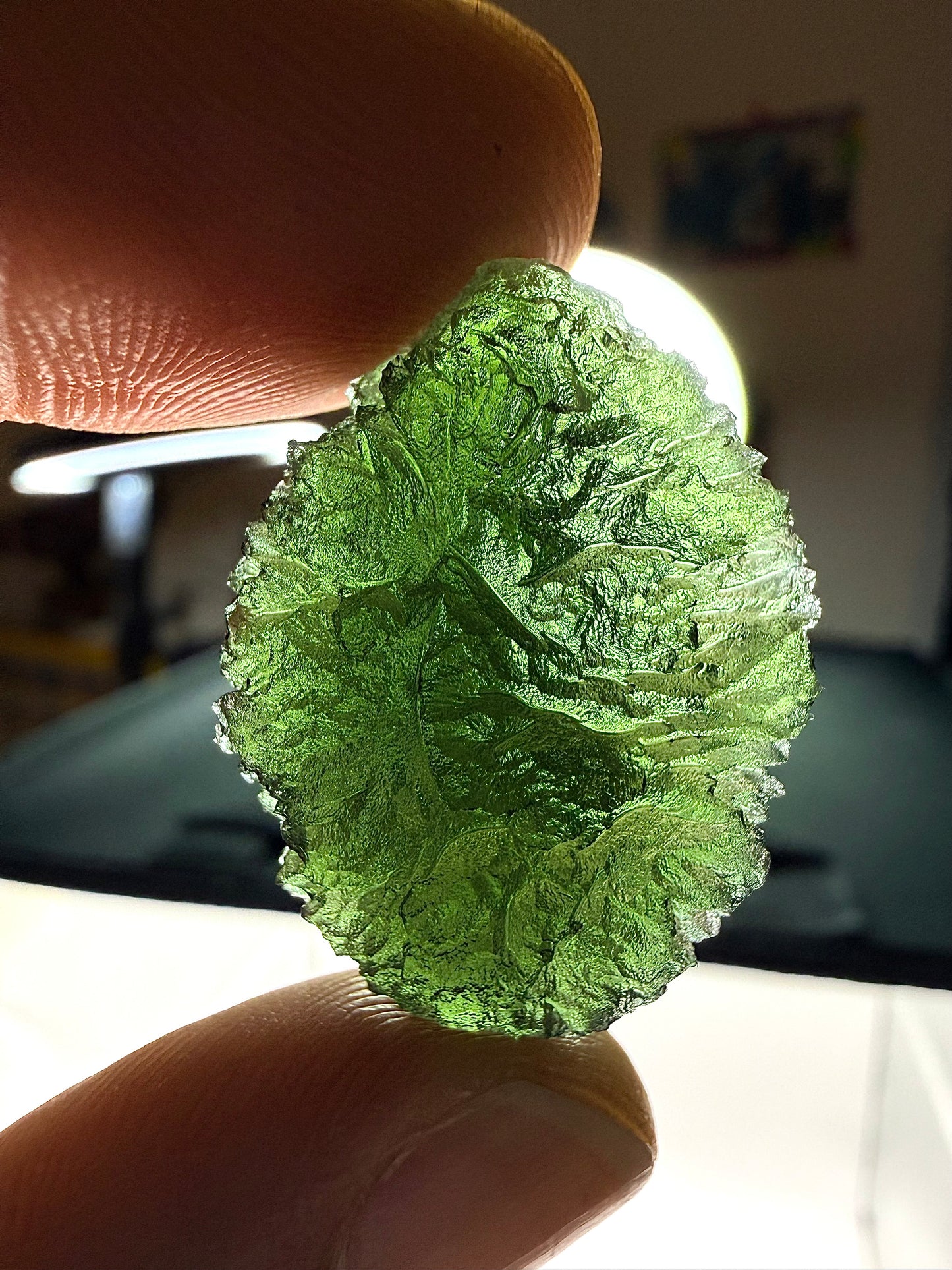 Raw Moldavite Loose Stone – Authentic Czech Moldavite Tektite, High Vibration Crystal, Collector Specimen, Spiritual Healing Stone