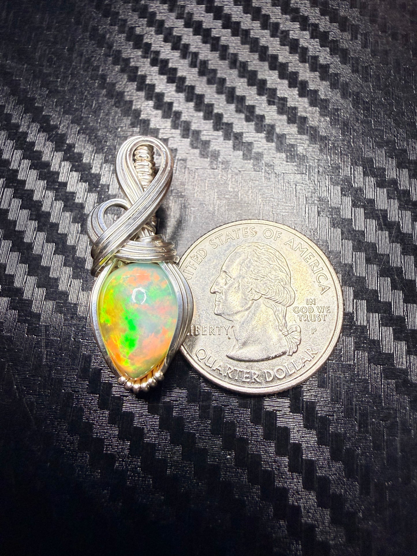 Ethiopian Welo Opal, Pendant In Sterling Silver