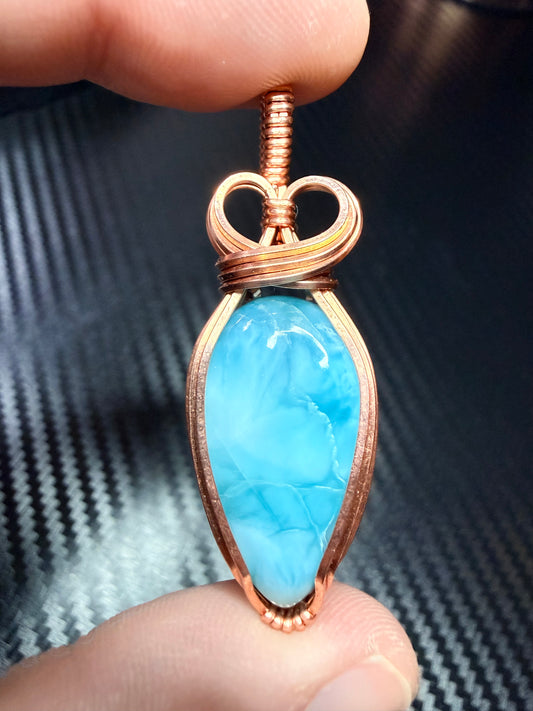 Larimar Pendant In Copper