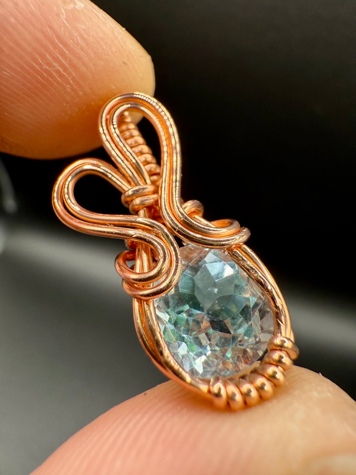 A1.) Christmas Special Sky Blue Topaz In Copper