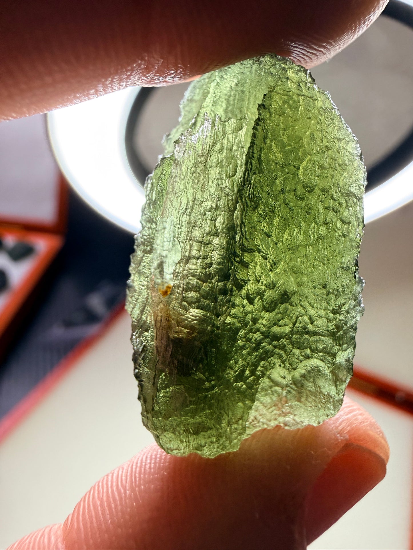 Moldavite 10.41 Gram With A Open Bubble Cavity
