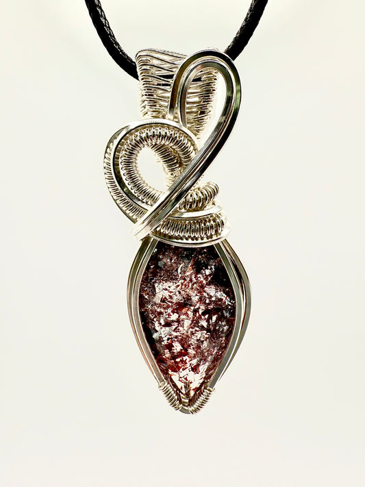 C112) Super 7 In Sterling Silver Pendant Necklace