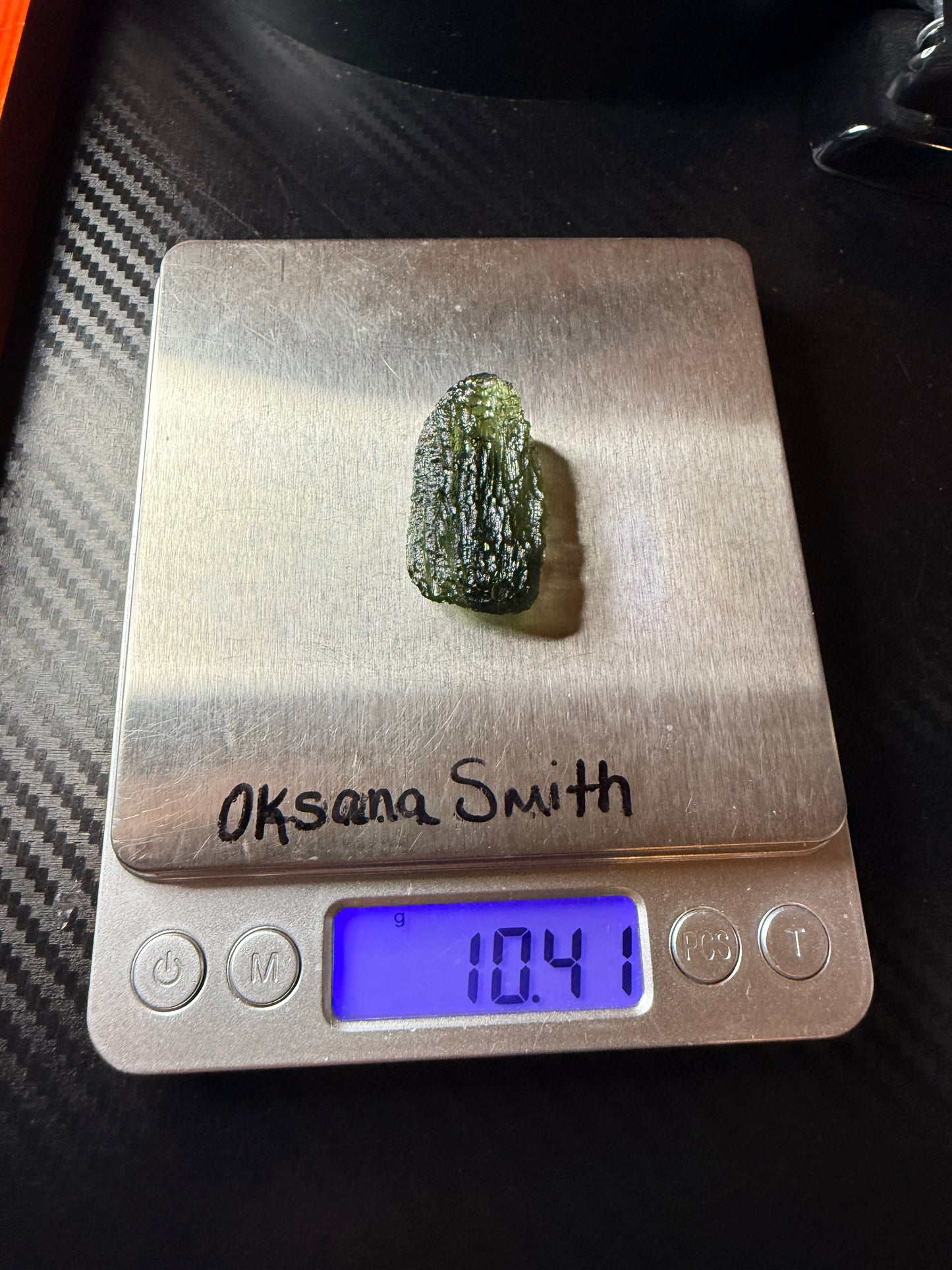 Moldavite 10.41 Gram With A Open Bubble Cavity