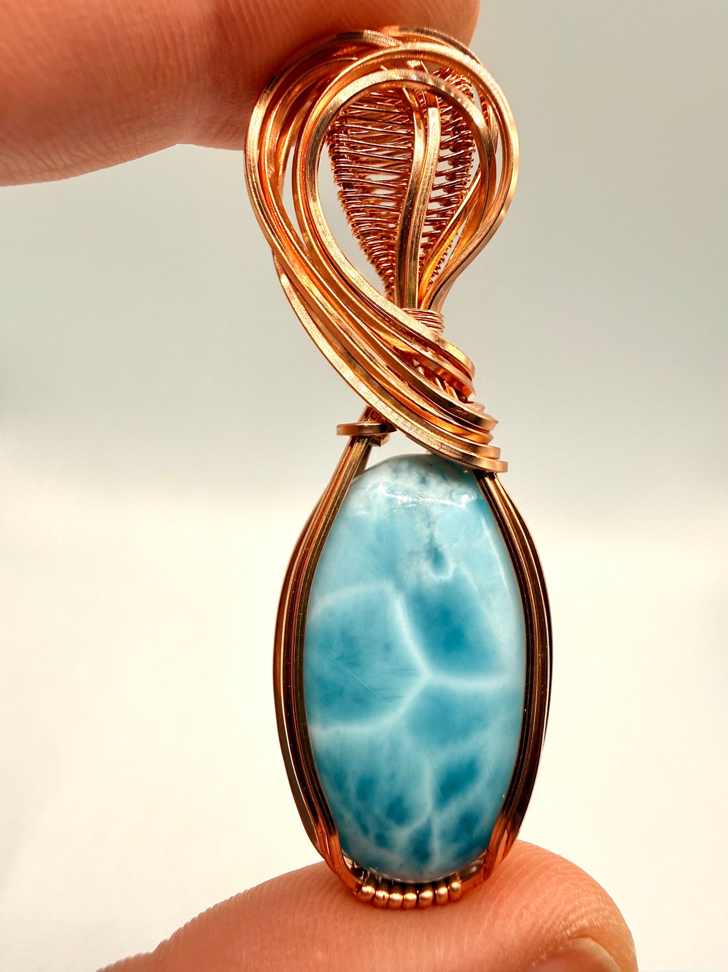 Larimar Pendant In Copper
