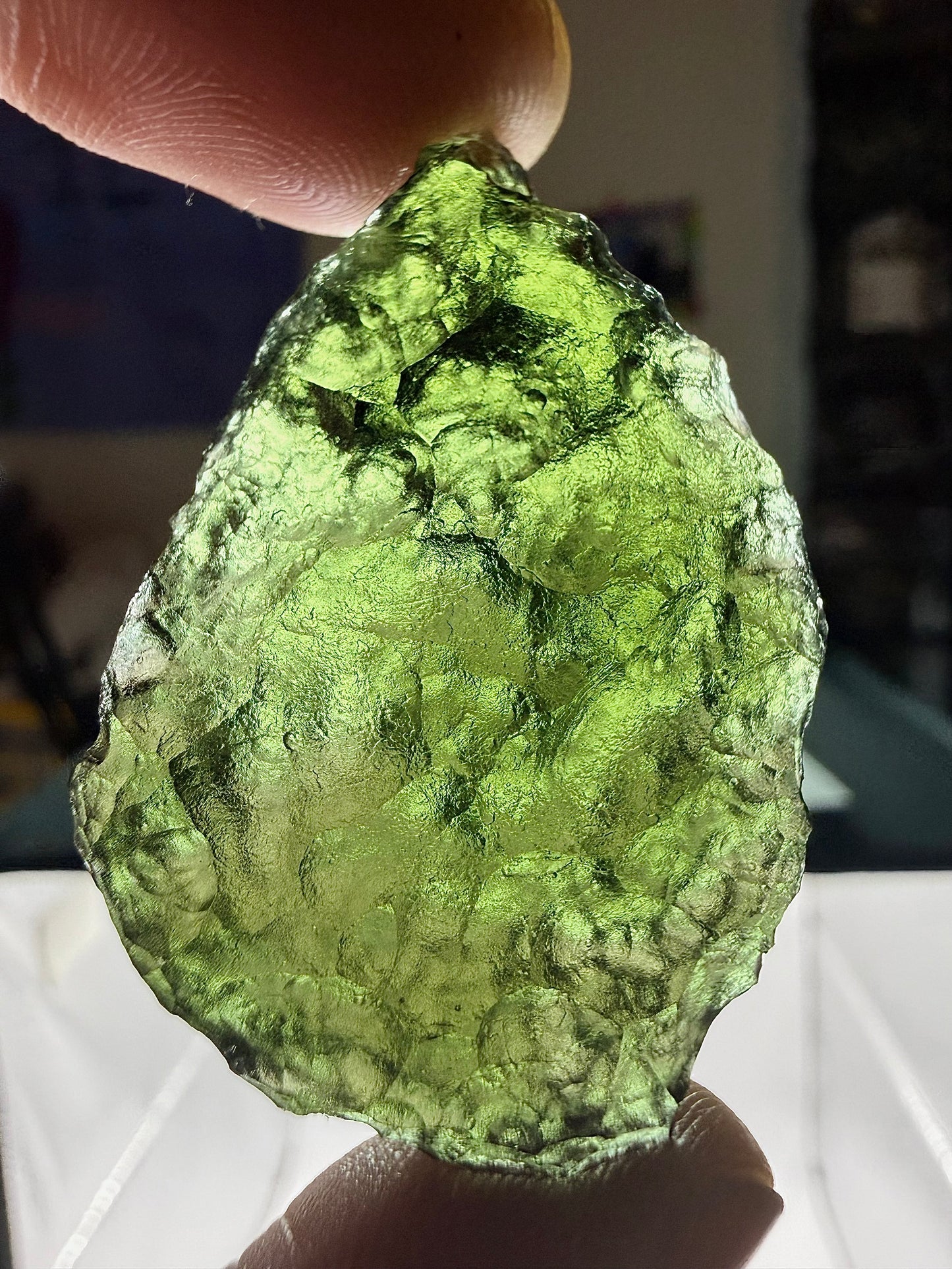 Raw Moldavite Loose Stone – Authentic Czech Moldavite Tektite, High Vibration Crystal, Collector Specimen, Spiritual Healing Stone