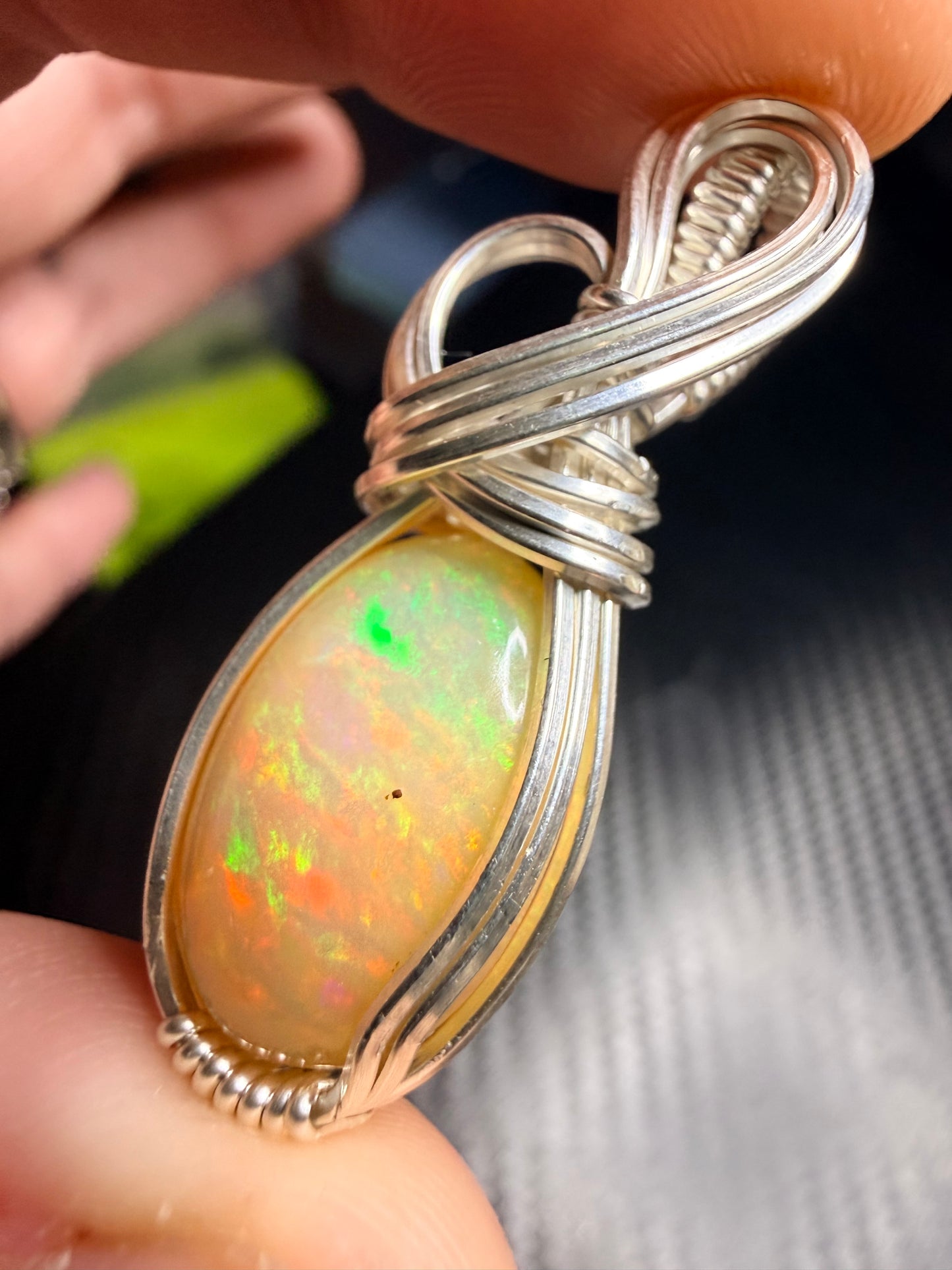 Ethiopian Welo Opal, Pendant In Sterling Silver