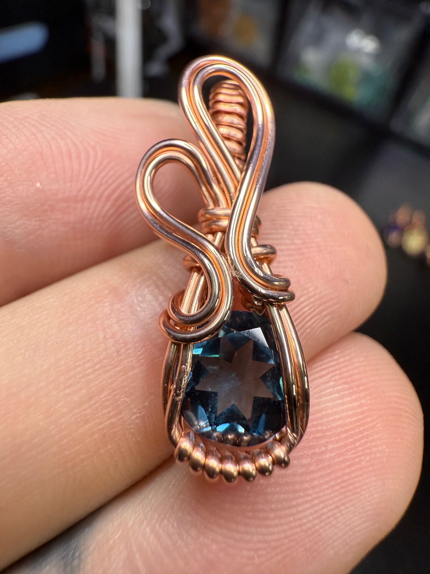 A1.) Christmas Special London Blue Topaz In Copper