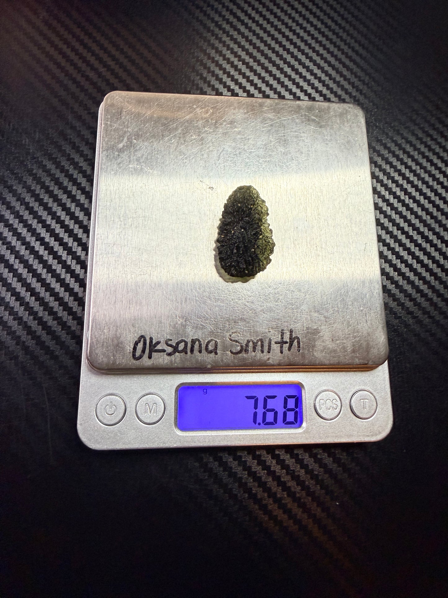 1MSS) Moldavite Pendant In Sterling Silver
