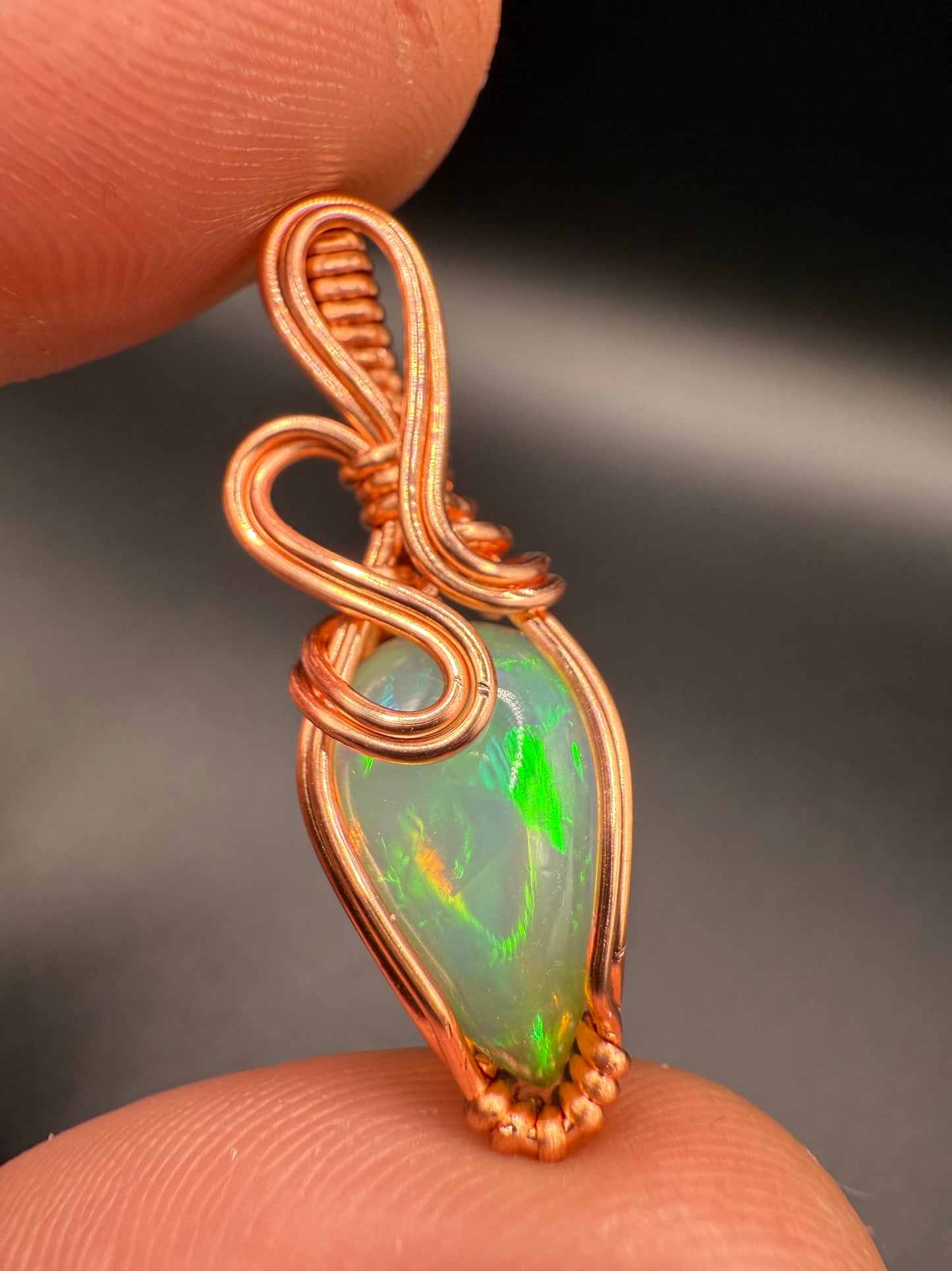 A1.) Christmas Special Ethiopian Welo Opal In Copper