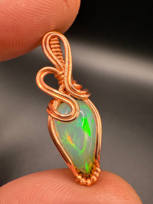 A1.) Christmas Special Ethiopian Welo Opal In Copper