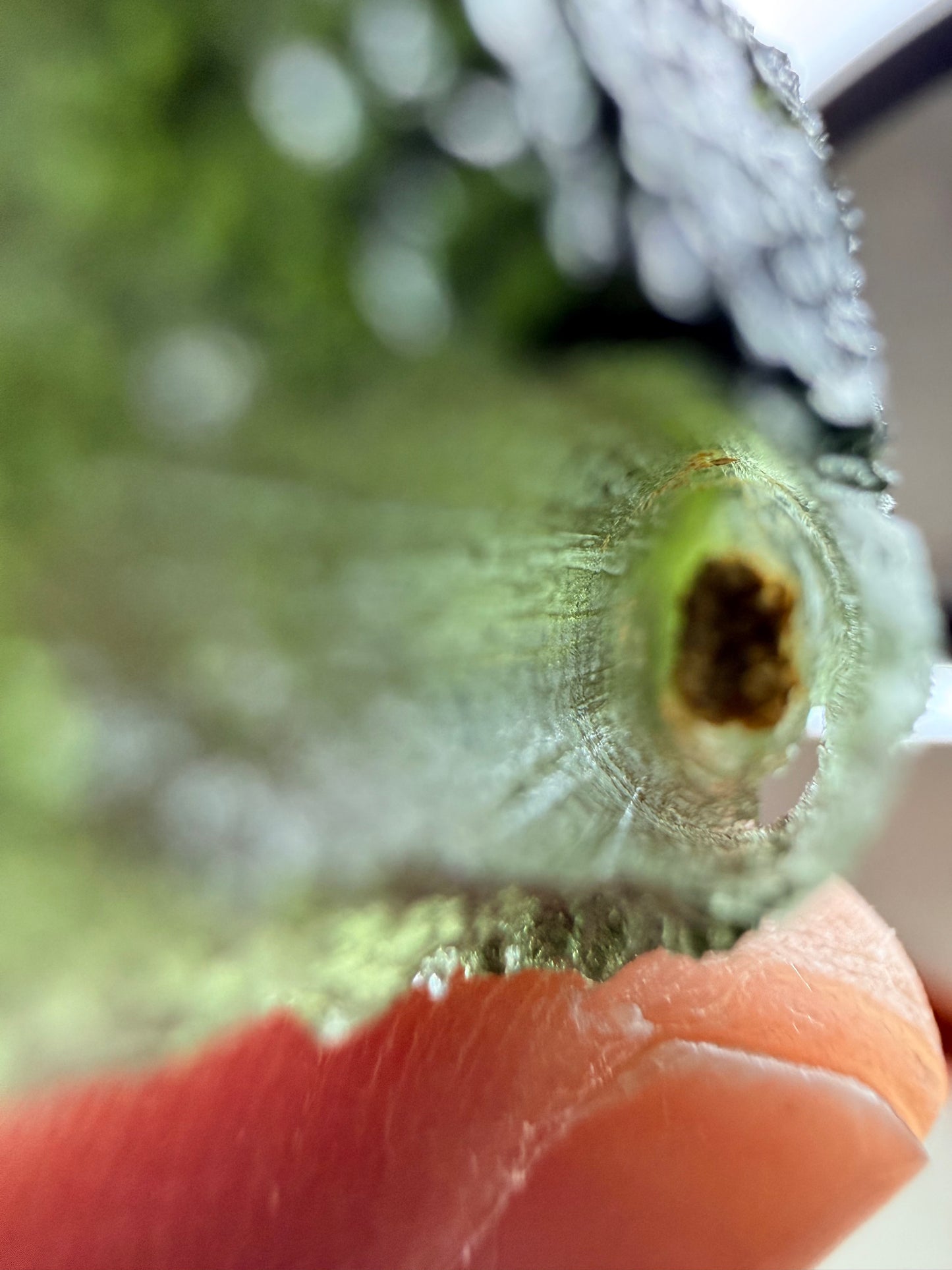 Moldavite 10.41 Gram With A Open Bubble Cavity
