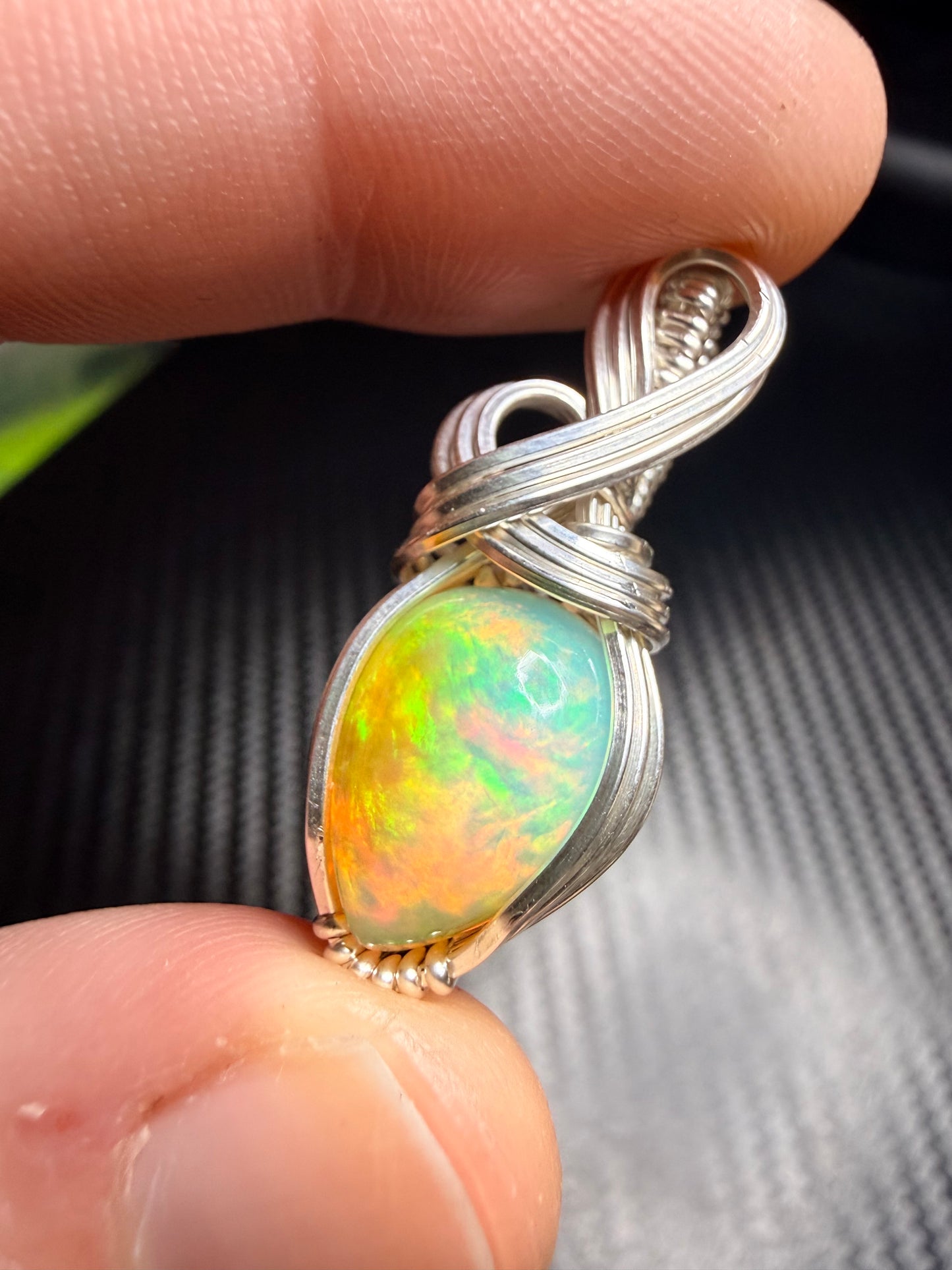 Ethiopian Welo Opal, Pendant In Sterling Silver