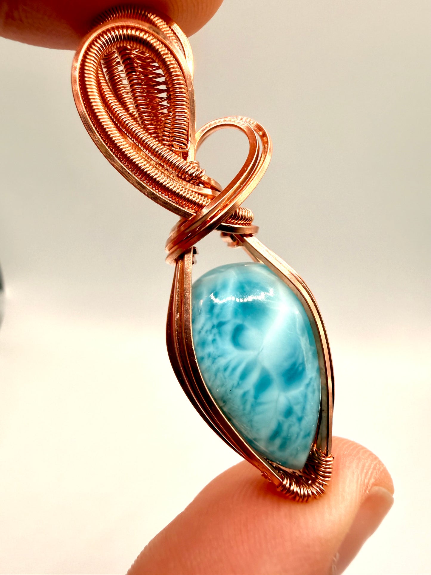 Larimar Pendant In Copper
