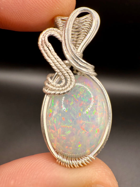 G112) Ethiopian Welo Opal In Sterling Silver