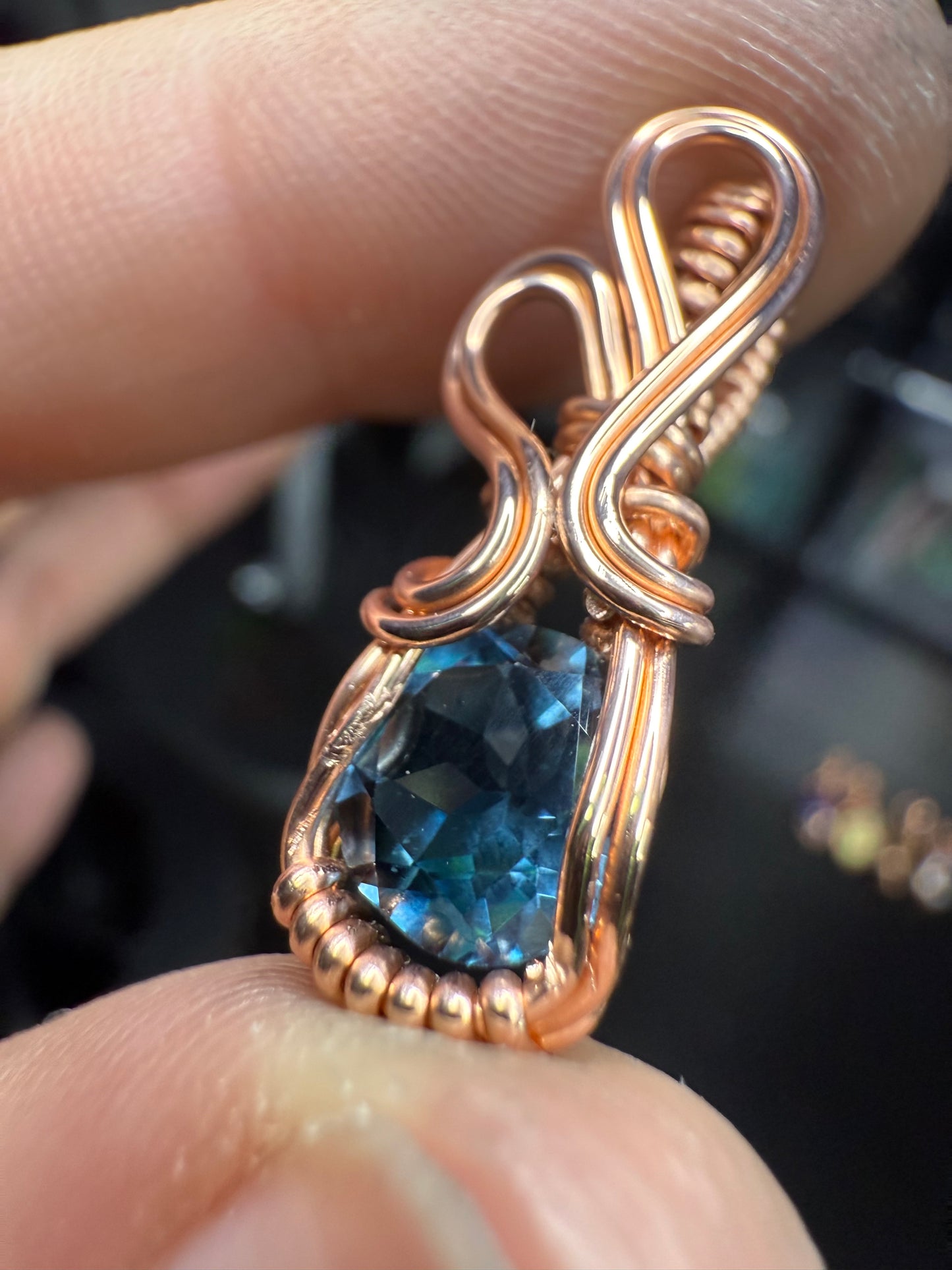 A1.) Christmas Special London Blue Topaz In Copper