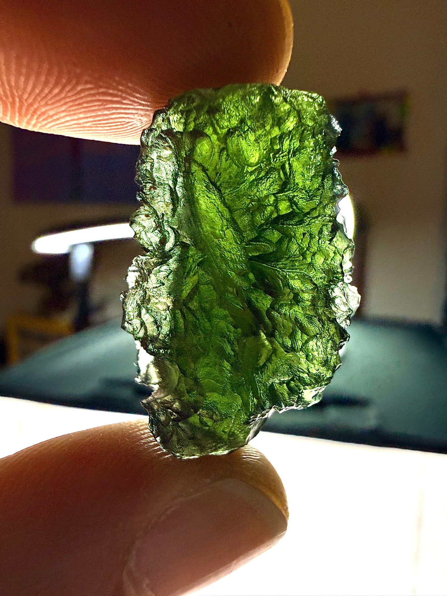 Raw Moldavite Loose Stone – Authentic Czech Moldavite Tektite, High Vibration Crystal, Collector Specimen, Spiritual Healing Stone
