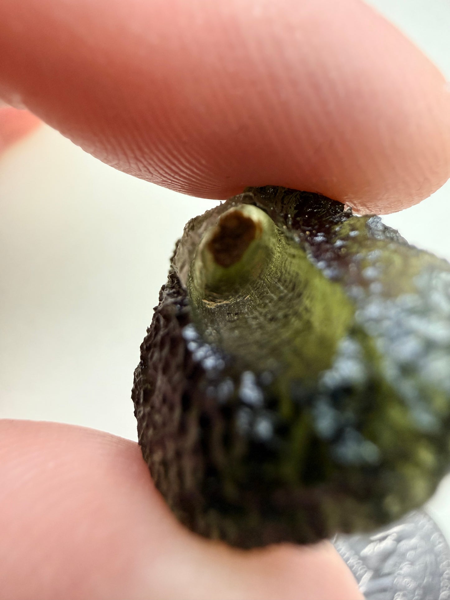 Moldavite 10.41 Gram With A Open Bubble Cavity
