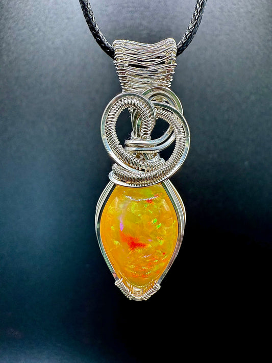 G112) Ethiopian Welo Opal In Sterling Silver