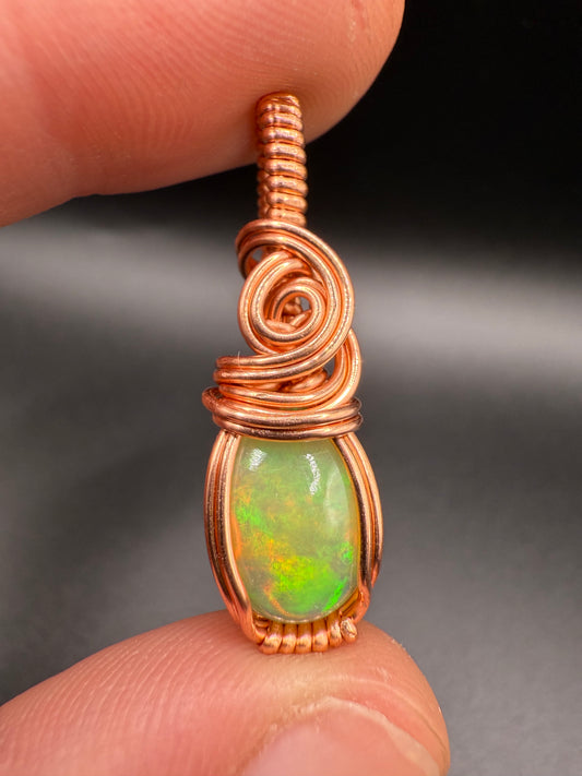 A1.) Christmas Special Ethiopian Welo Opal In Copper