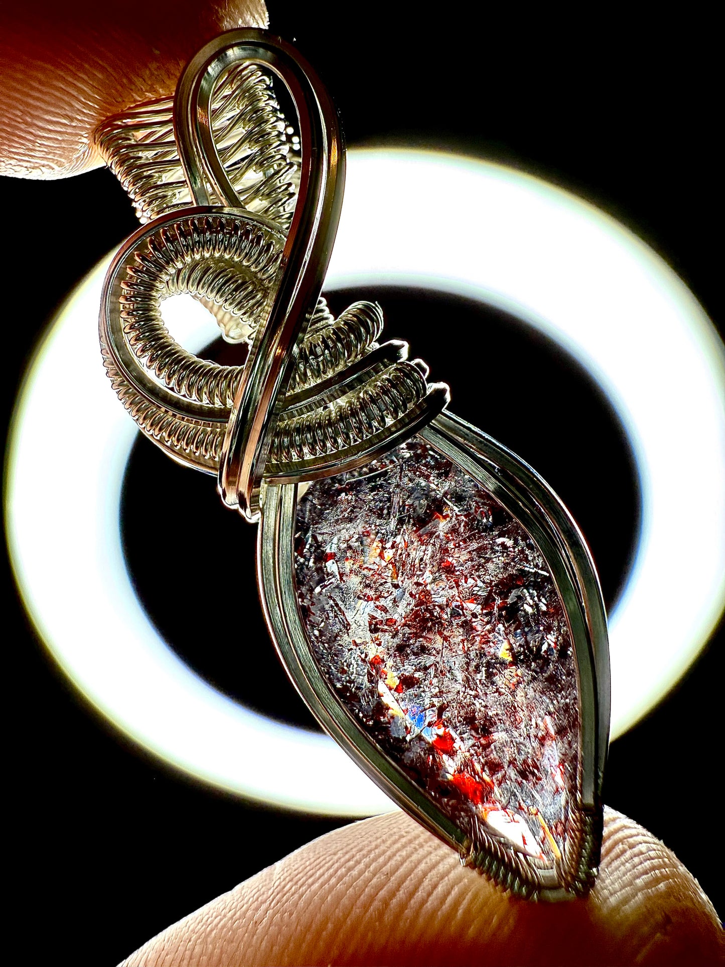 Super 7 In Sterling Silver Pendant Necklace