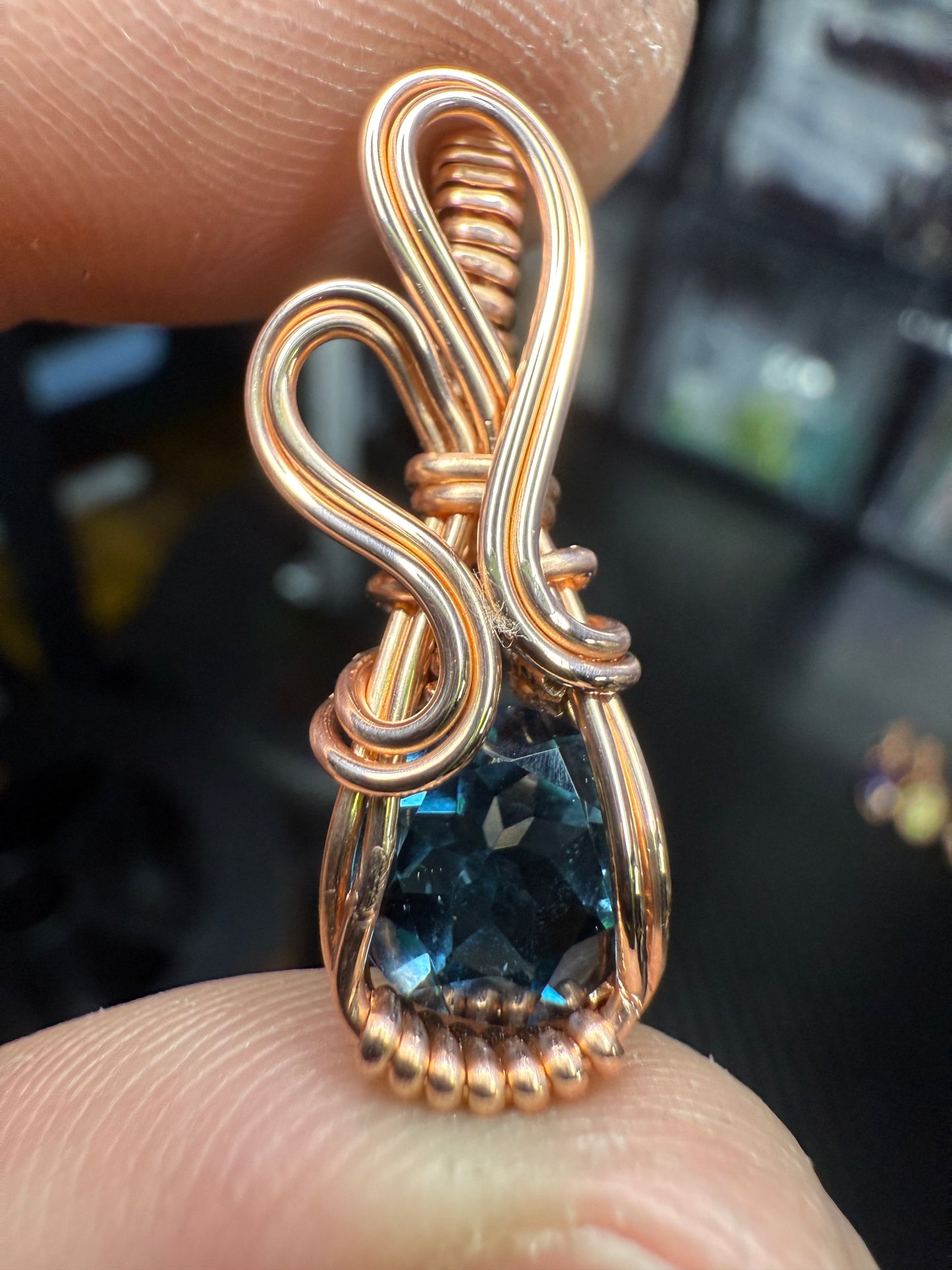 A1.) Christmas Special London Blue Topaz In Copper