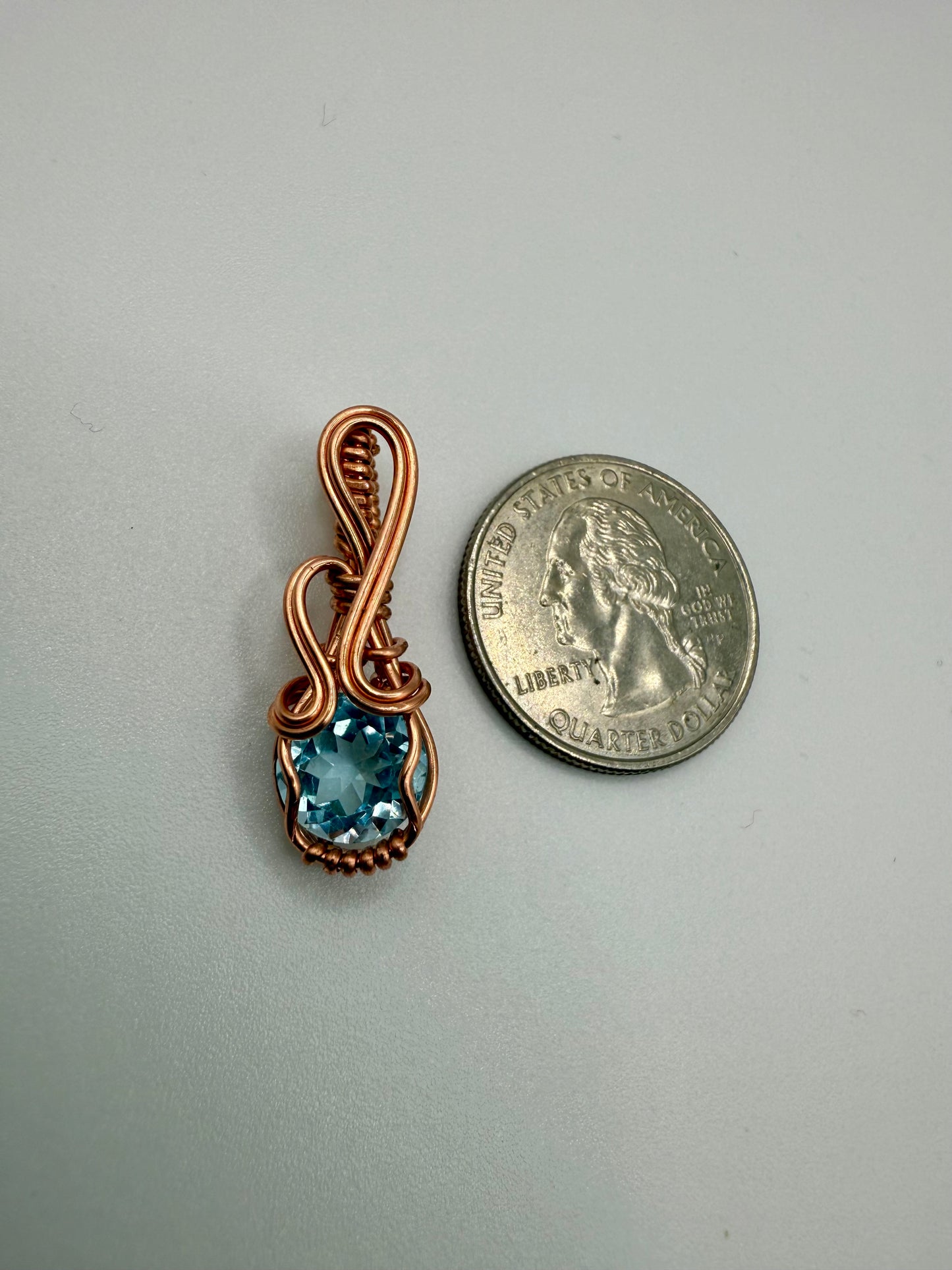 A1.) Christmas Special Sky Blue Topaz In Copper