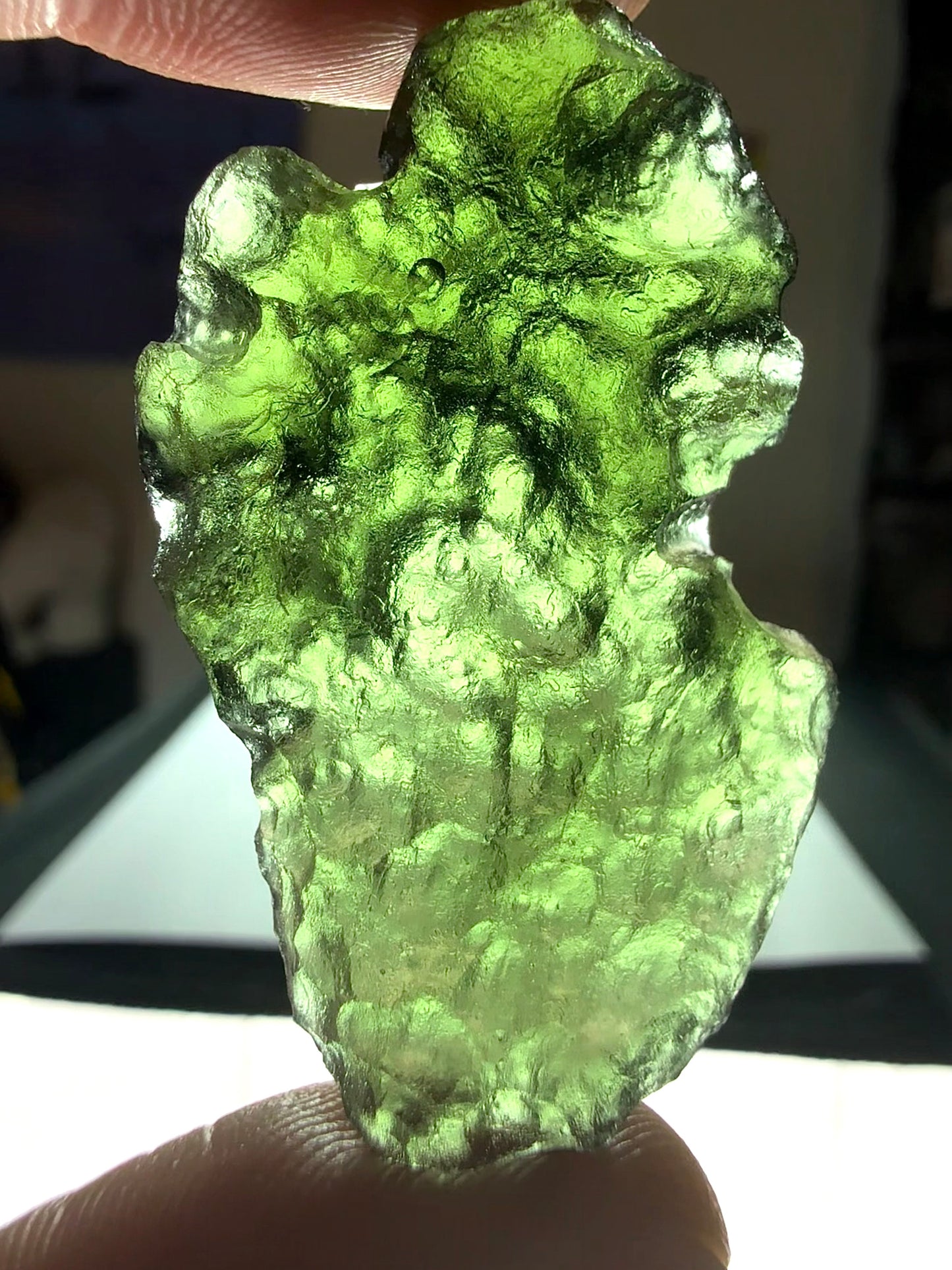 Raw Moldavite Loose Stone – Authentic Czech Moldavite Tektite, High Vibration Crystal, Collector Specimen, Spiritual Healing Stone
