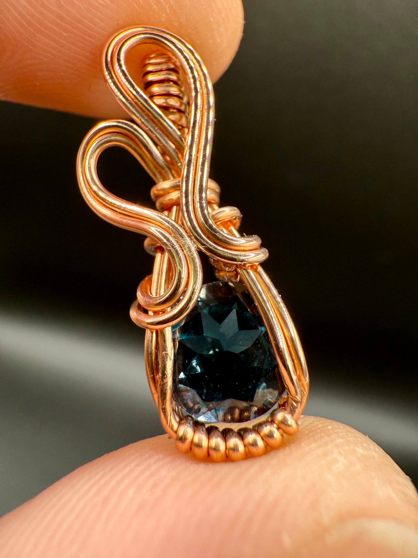 A1.) Christmas Special London Blue Topaz In Copper