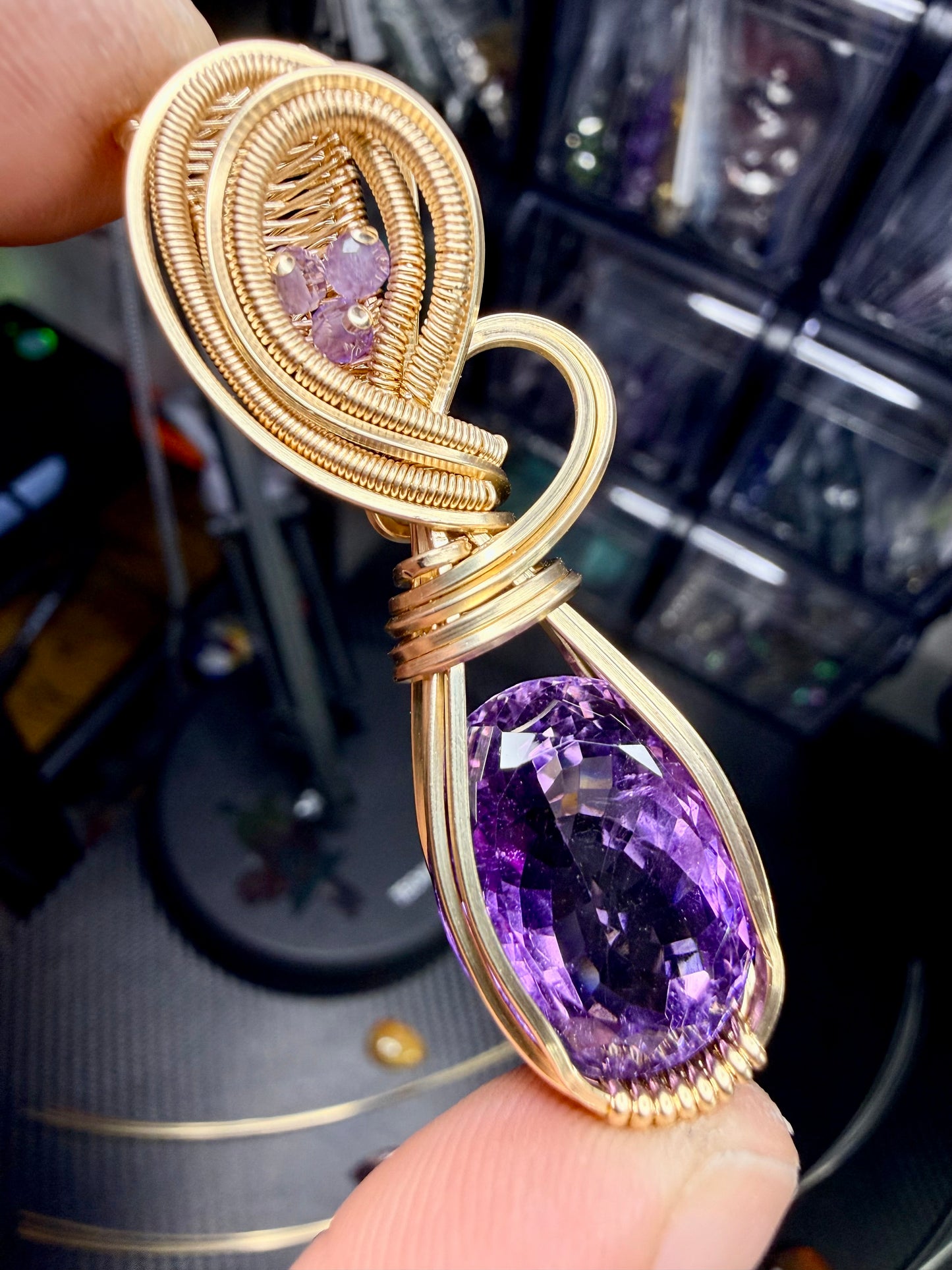 Amethyst In 14k Gold Filled