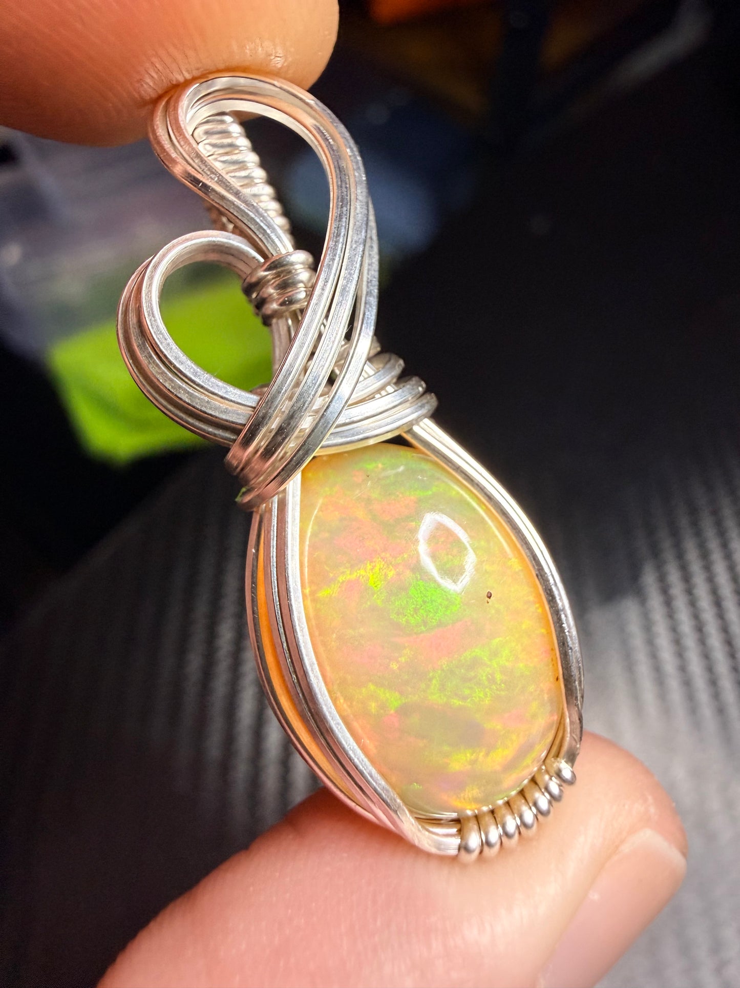 Ethiopian Welo Opal, Pendant In Sterling Silver