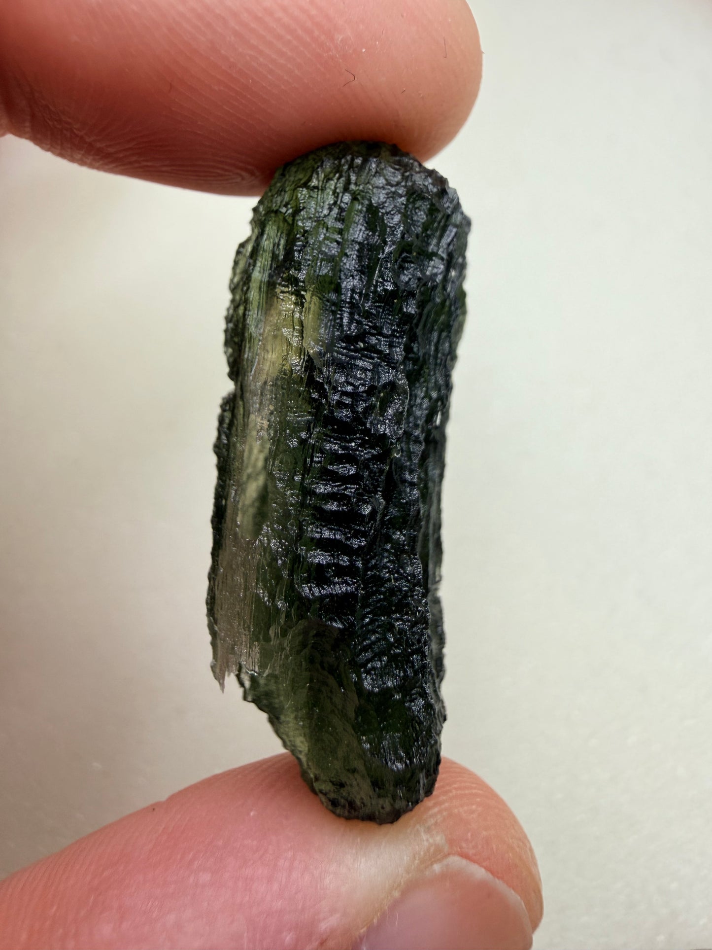 Moldavite 10.41 Gram With A Open Bubble Cavity