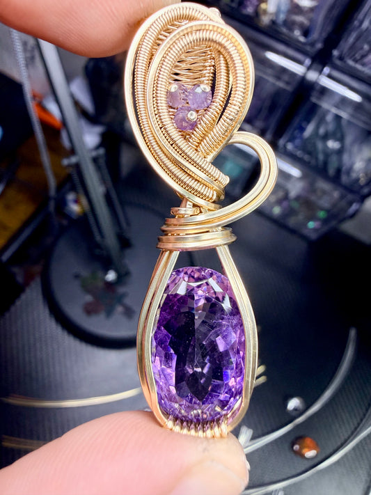 Amethyst In 14k Gold Filled