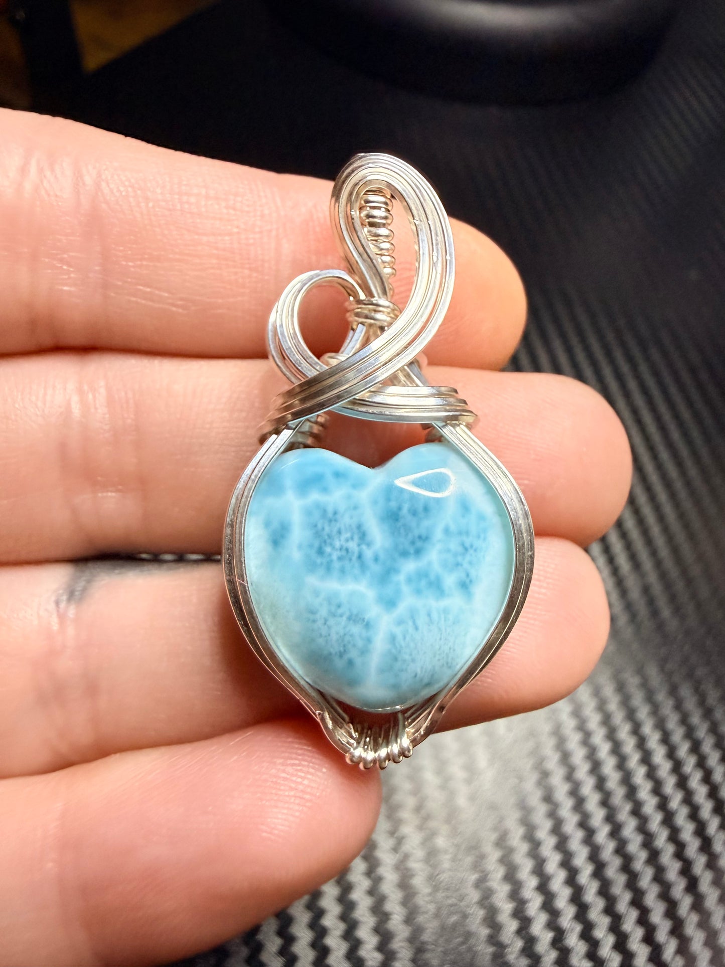 11VDS) Larimar Pendant in Sterling Silver