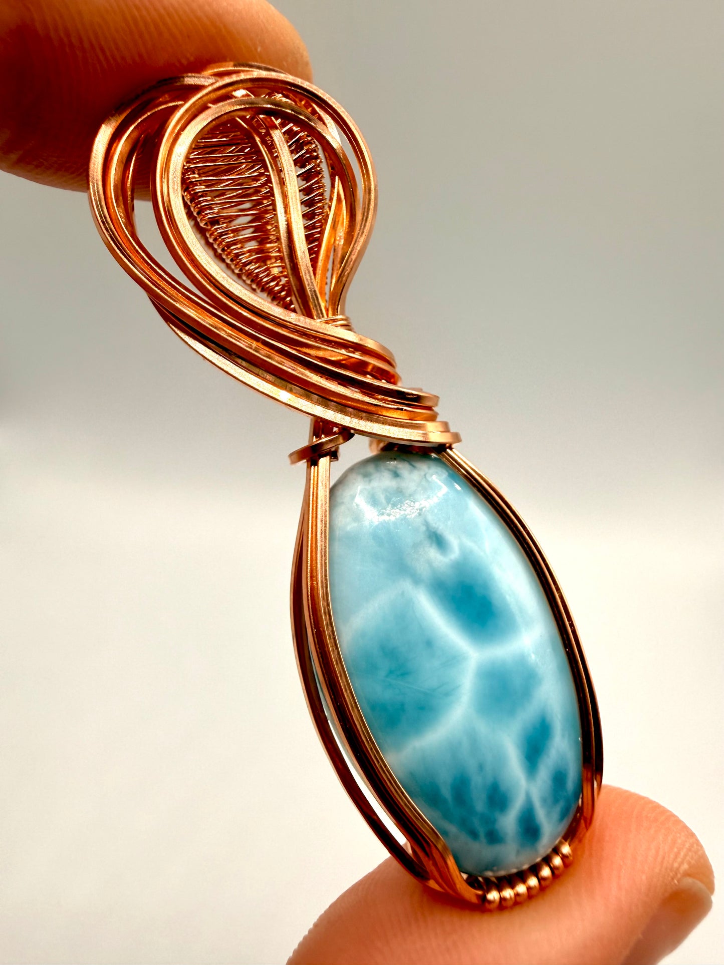Larimar Pendant In Copper