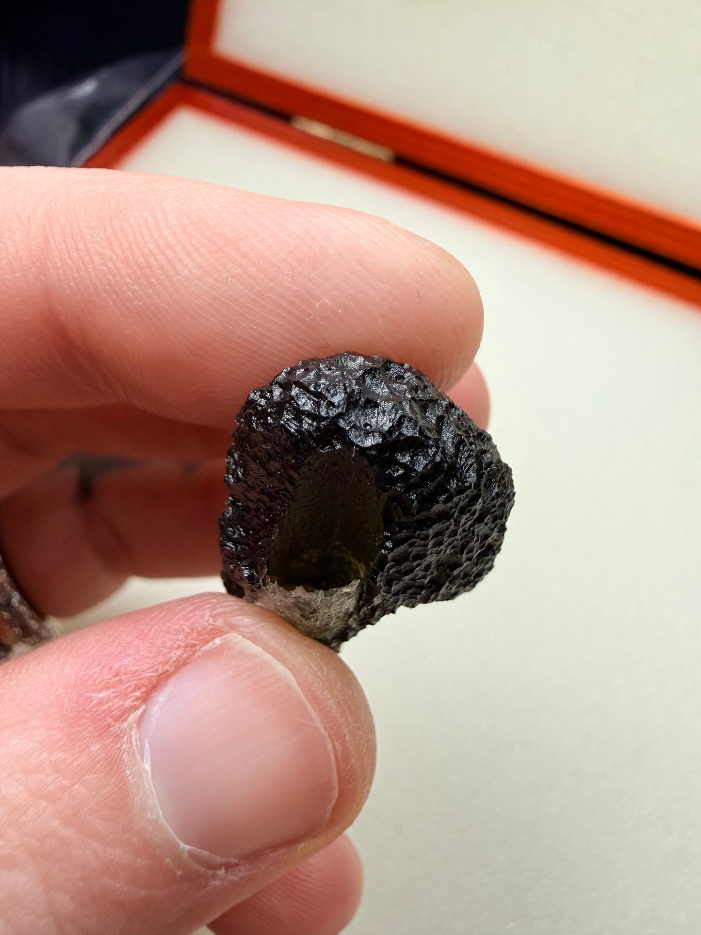 Moldavite 10.41 Gram With A Open Bubble Cavity