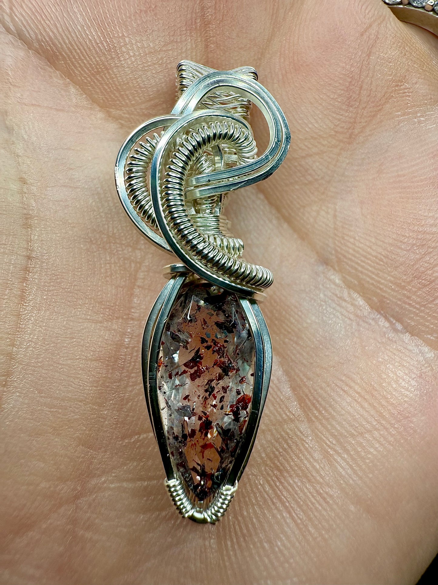 ZZ12) Super 7 Pendant Necklace In Sterling Silver