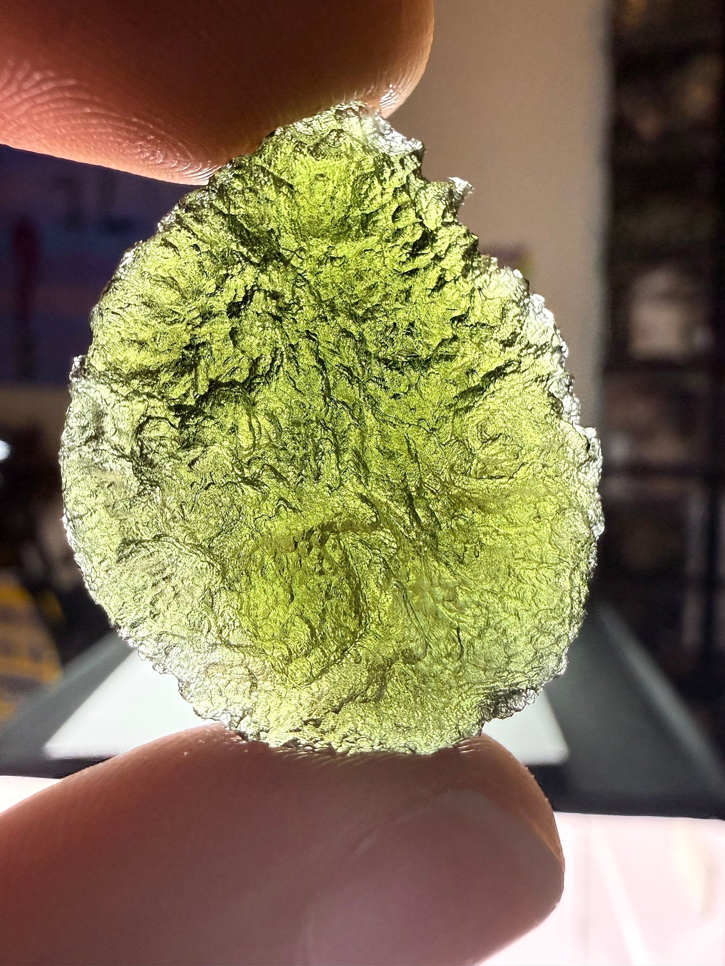 Raw Moldavite Loose Stone – Authentic Czech Moldavite Tektite, High Vibration Crystal, Collector Specimen, Spiritual Healing Stone