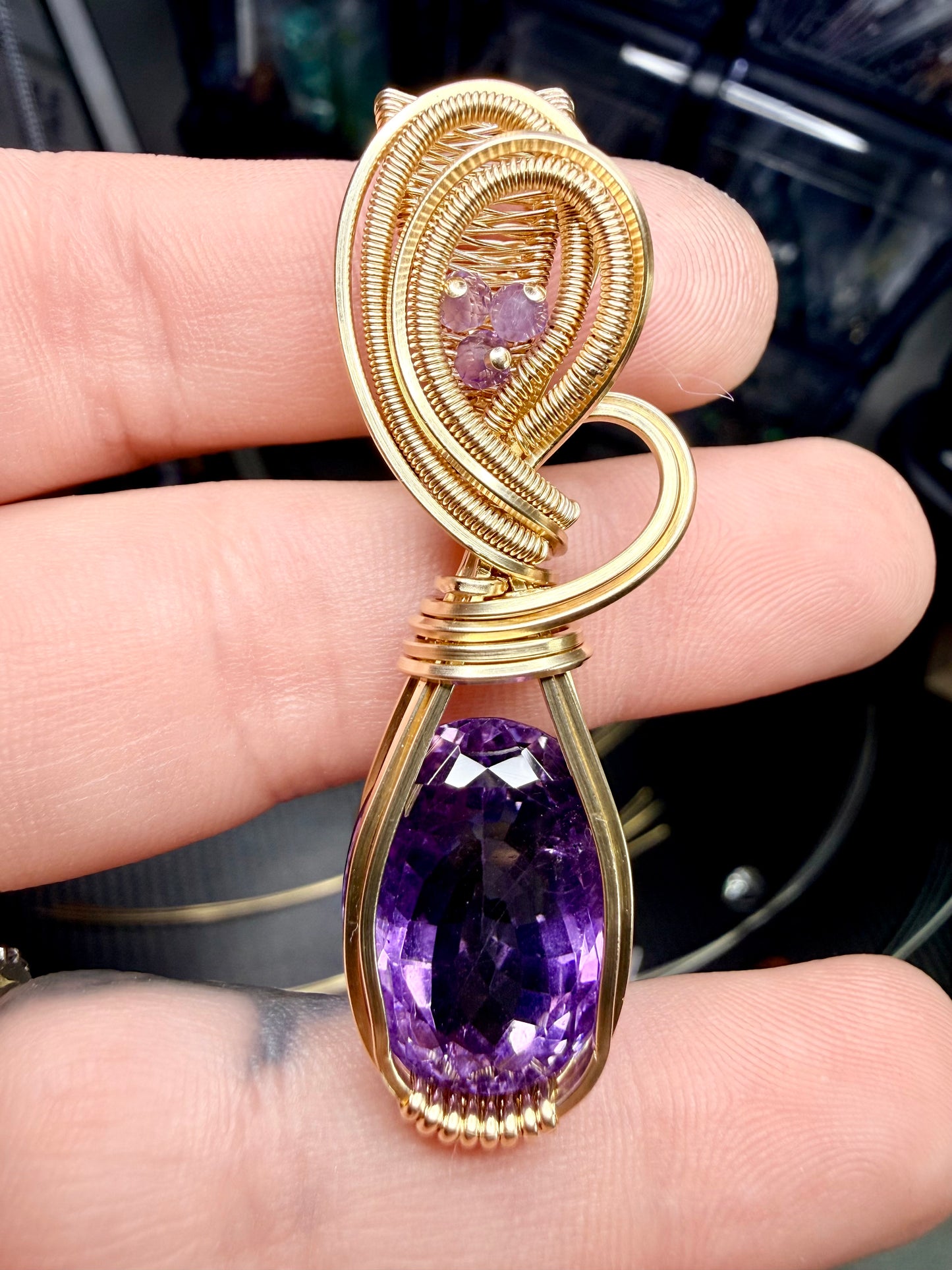 Amethyst In 14k Gold Filled