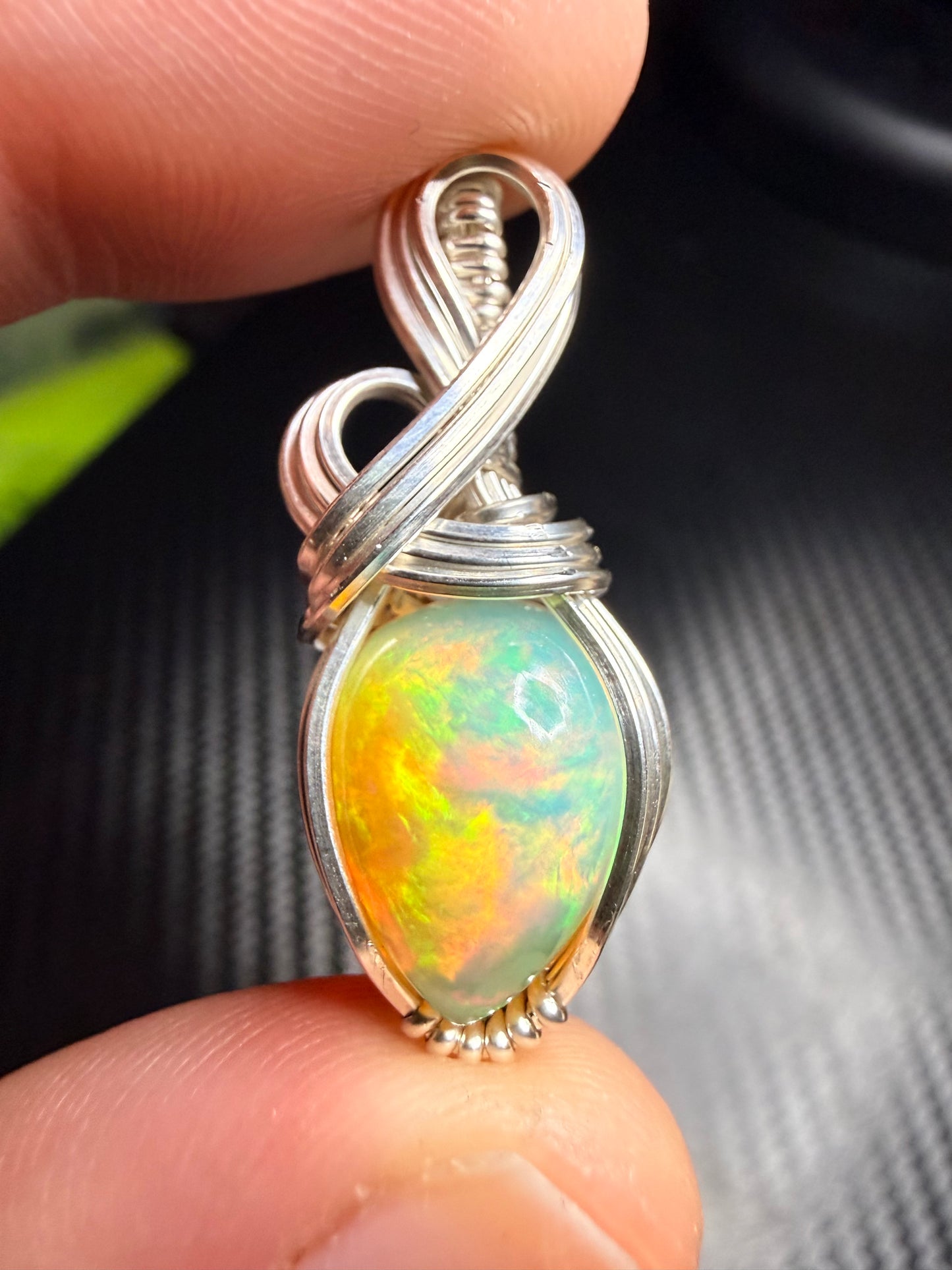 Ethiopian Welo Opal, Pendant In Sterling Silver