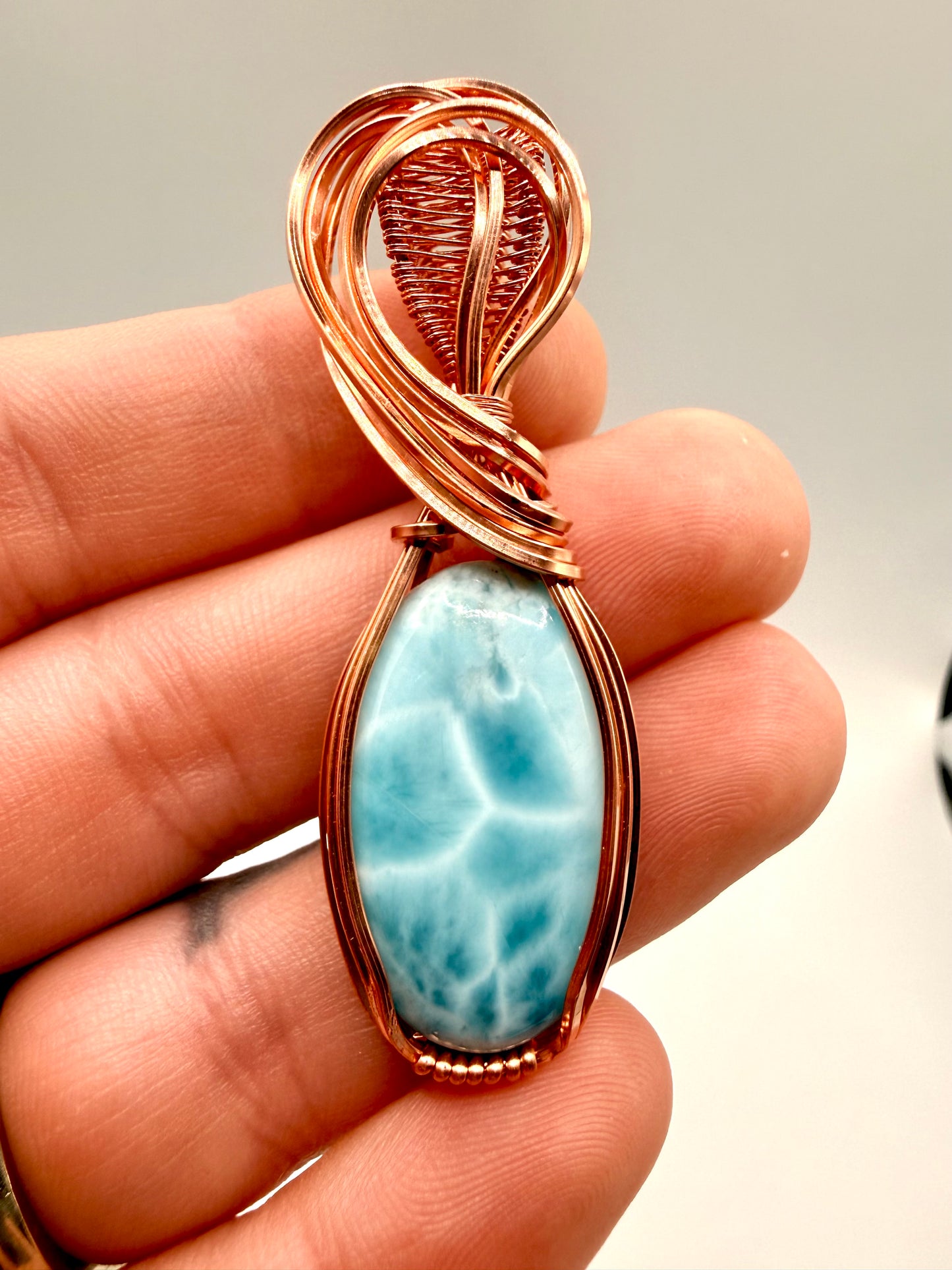 Larimar Pendant In Copper