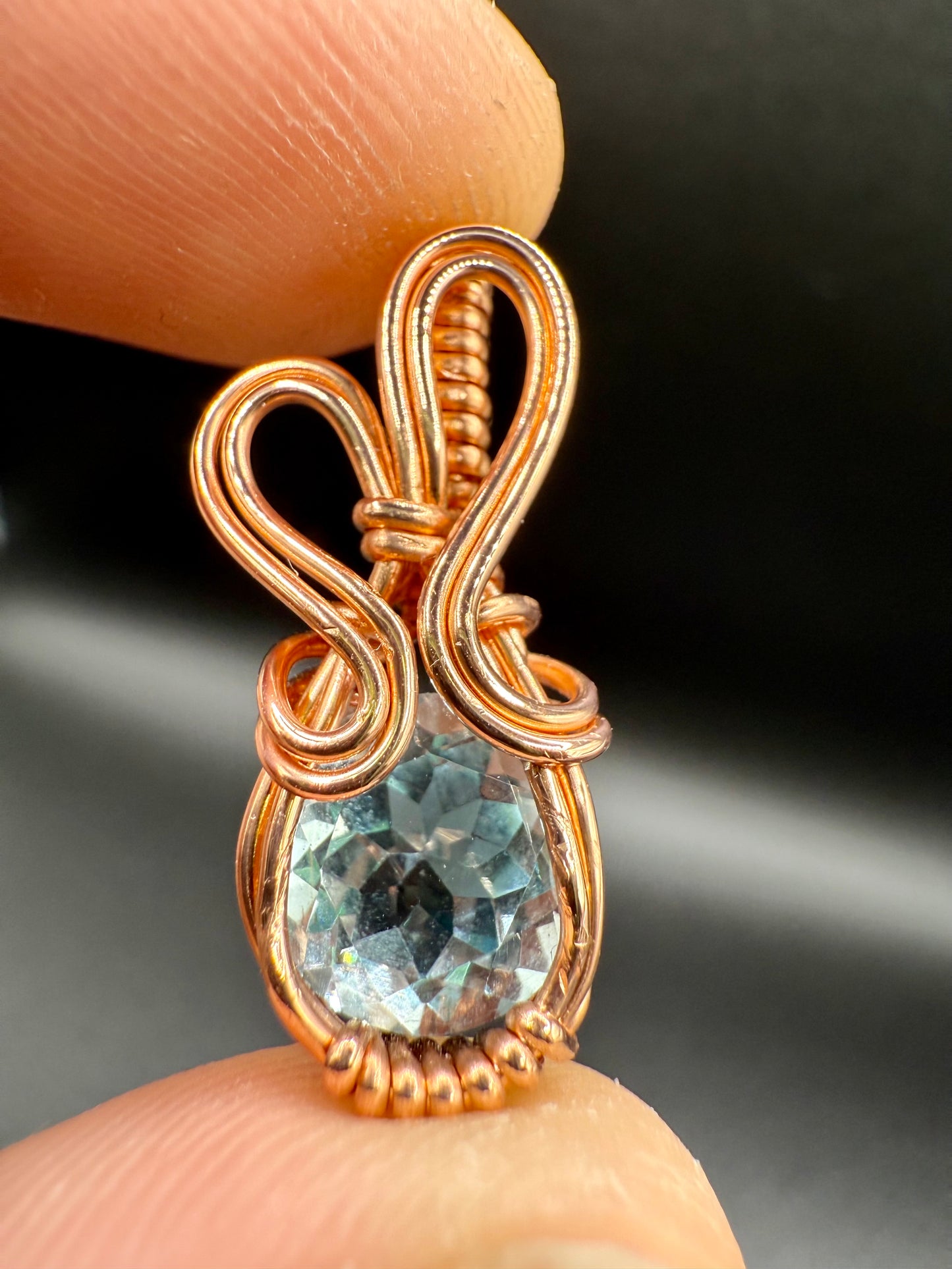 A1.) Christmas Special Sky Blue Topaz In Copper